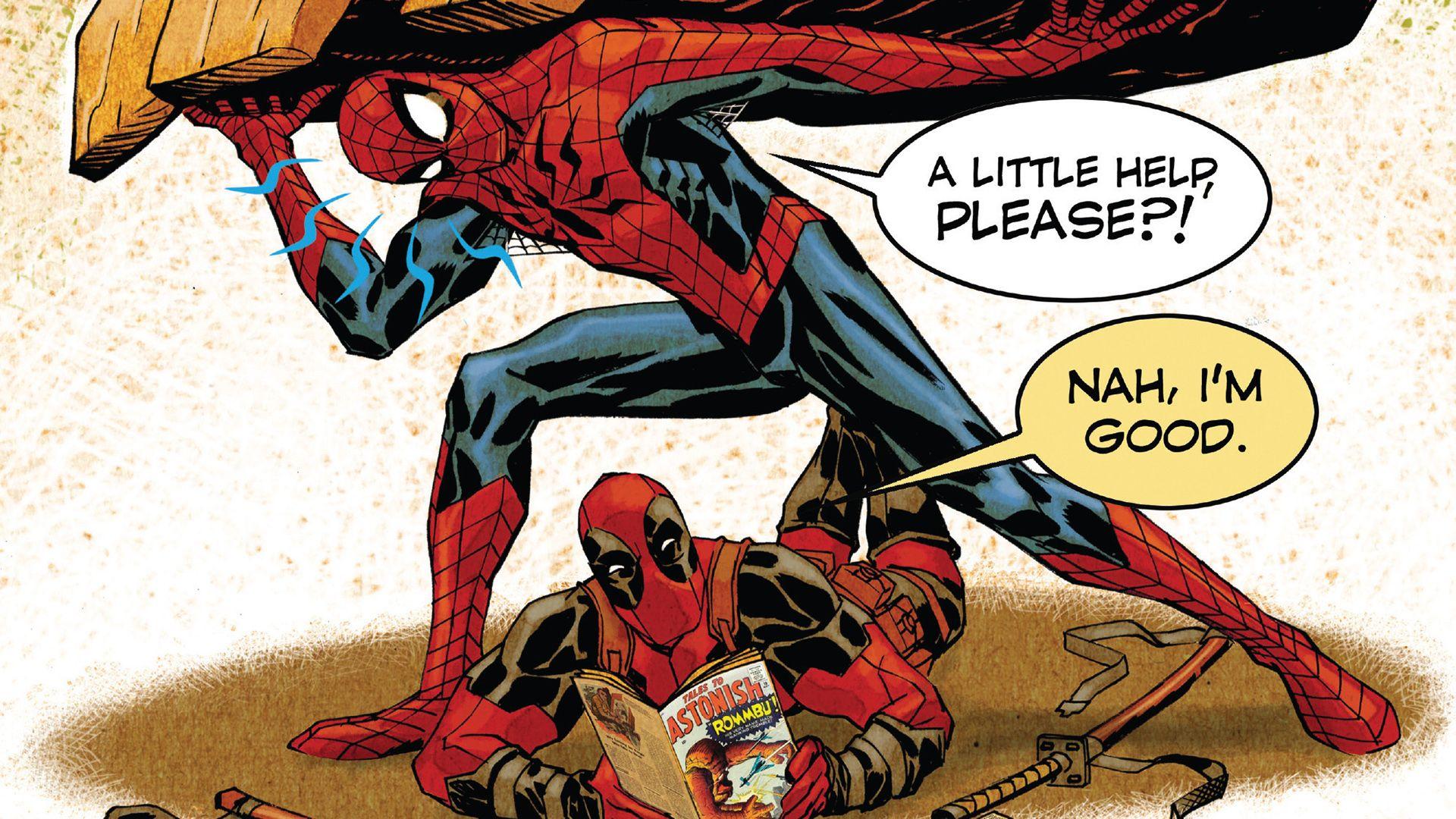 1920x1080 Spiderman and Deadpool HD Wallpaper. Background Imagex1080