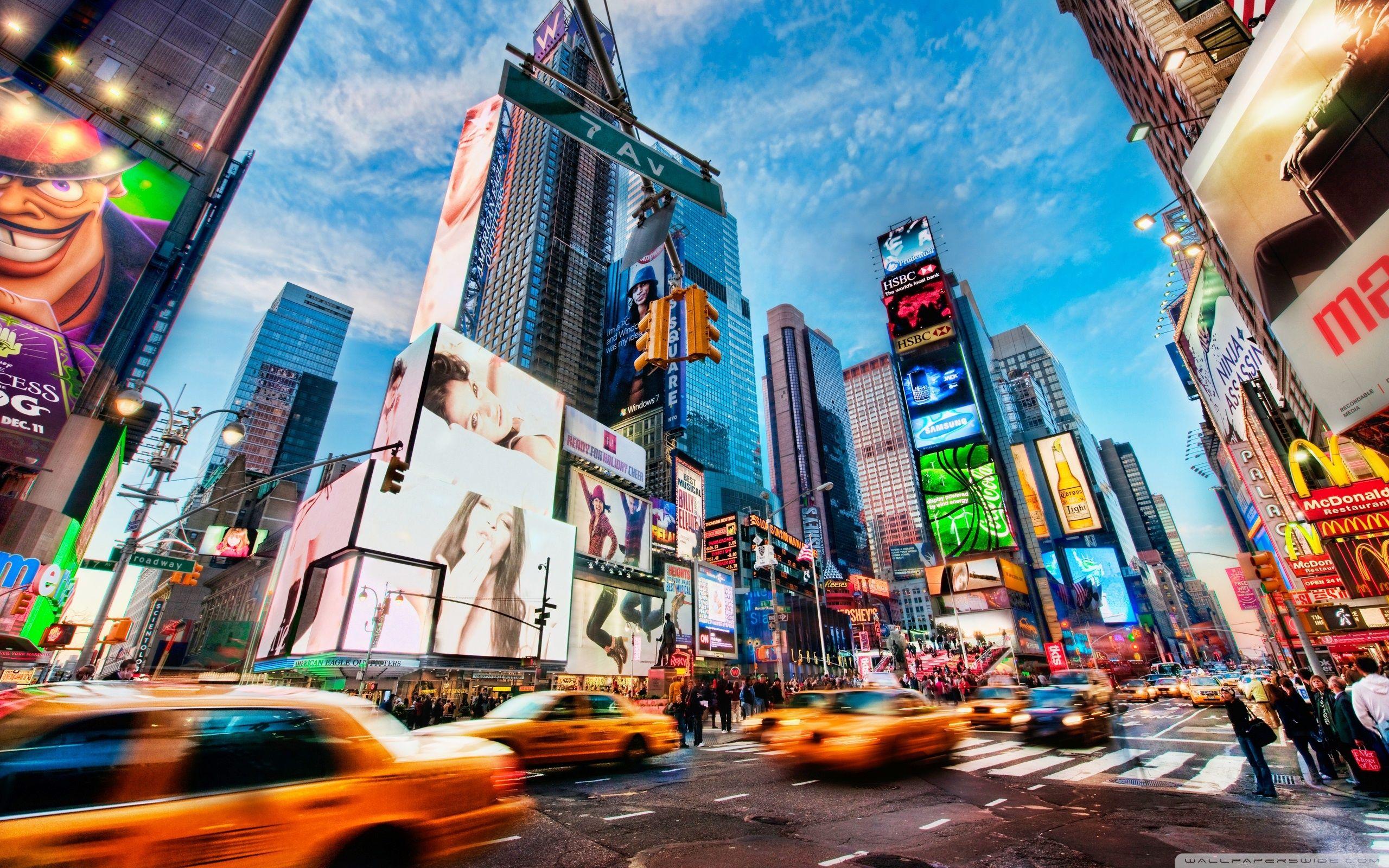 2560x1600 Times Square New York Ultra HD Desktop Background Wallpaper for 4K