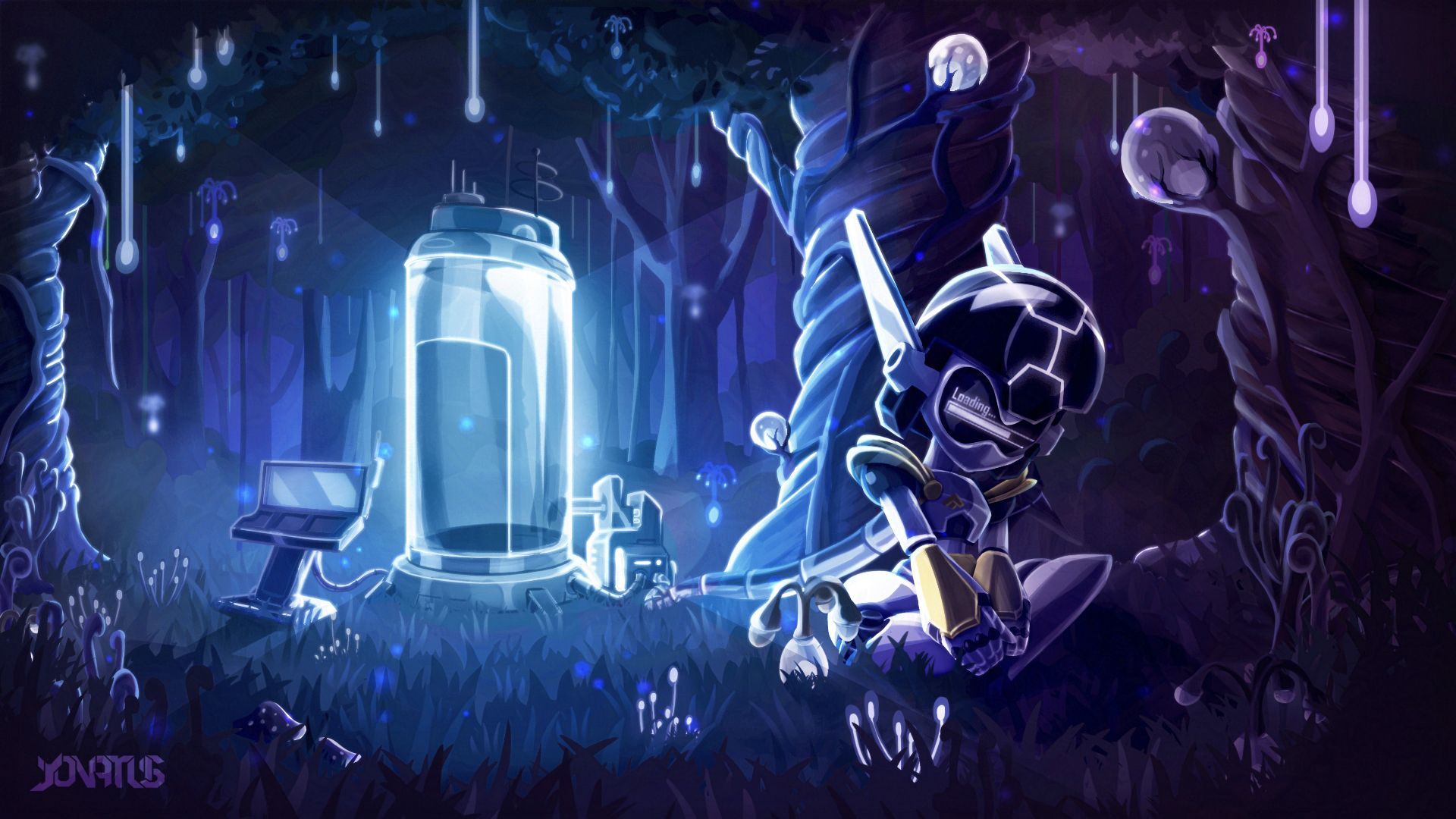 1920x1080 Alien Forest by Yonatus on Newgrounds