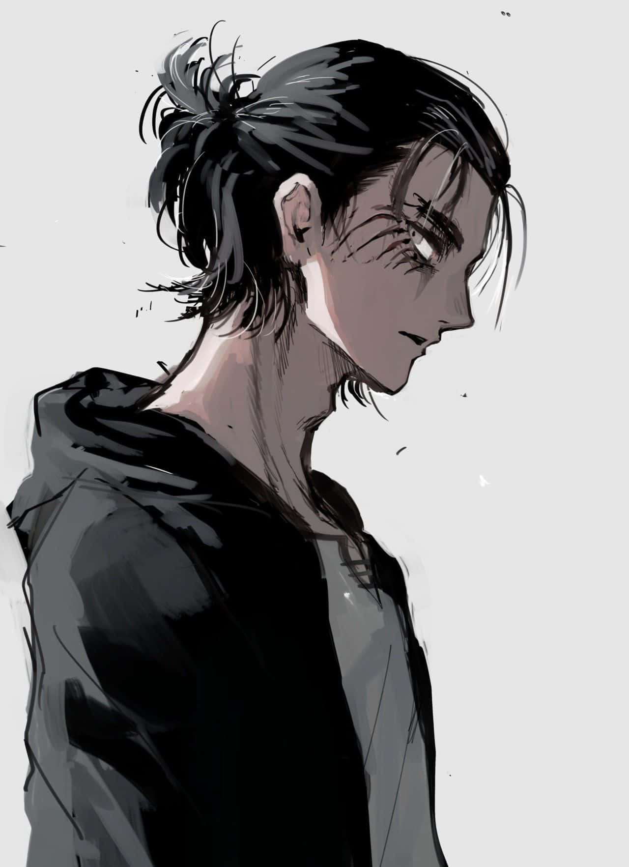 1280x1764 Download Side View Of Eren Yeager PFP Wallpaper