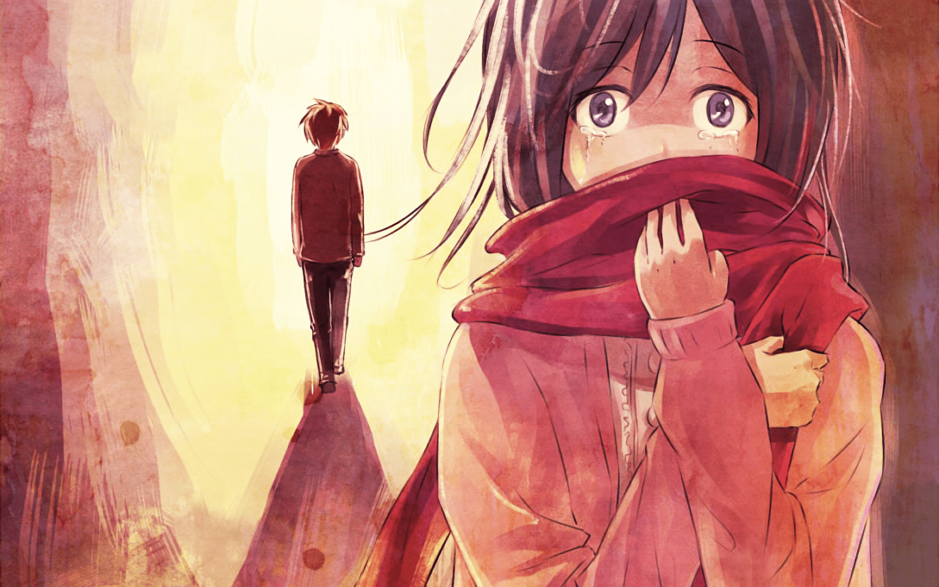 1920x1200 Attack on Titan HD Wallpaper: Eren and Mikasa