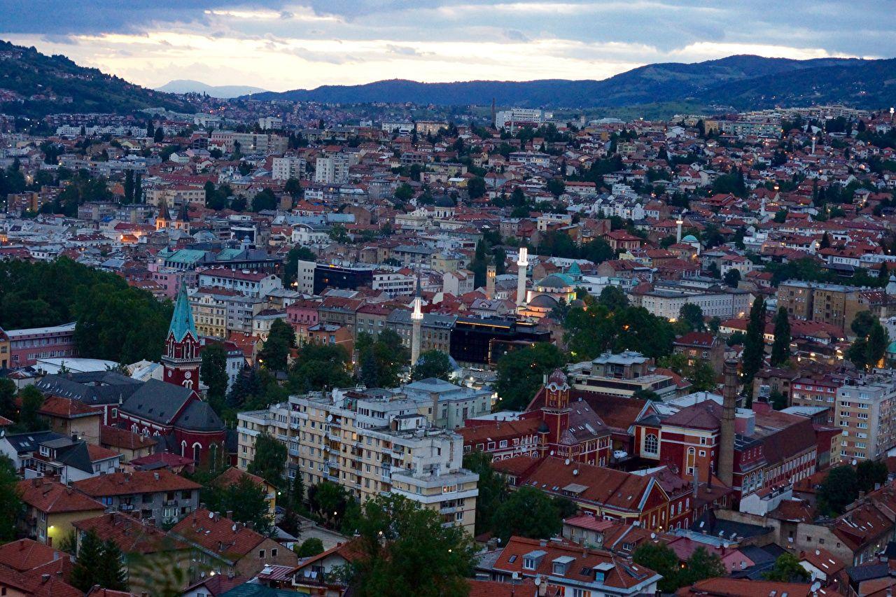 1280x853 Photos Bosnia and Herzegovina Sarajevo Evening Cities Houses