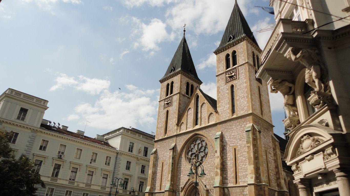 1366x768 Related To Sarajevo Cathedral Bosnia Church Cool Wallpaper