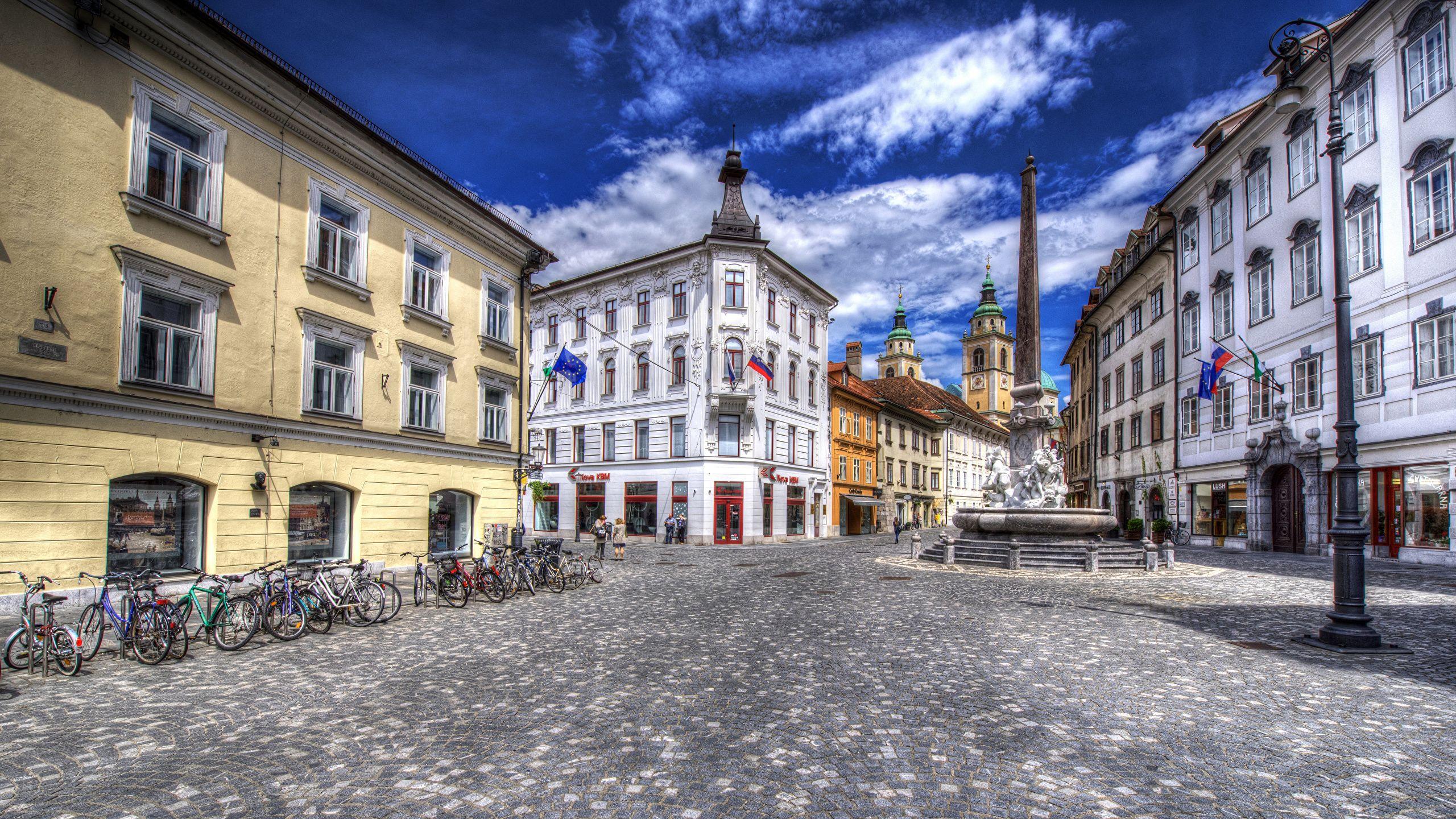 2560x1440 Picture Ljubljana Slovenia Street Cities Building 2560x1440