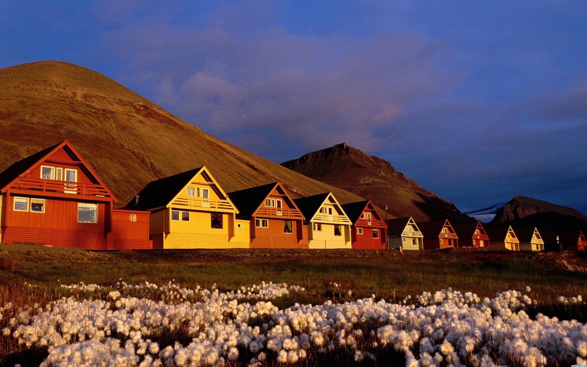 1920x1200 Svalbard, Norway. Longyearbyen, Svalbard norway, Cottages, bungalows