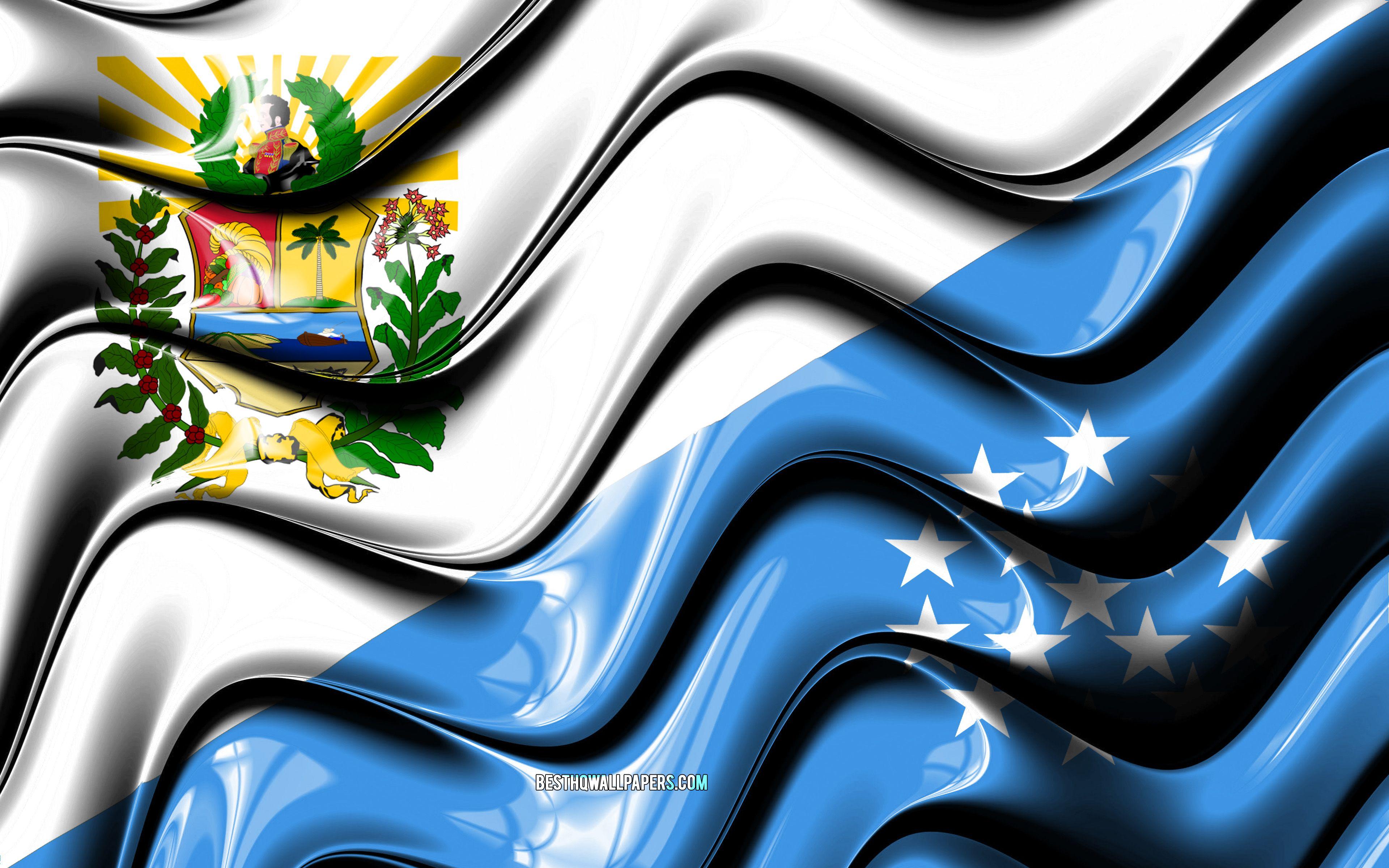 3840x2400 Download wallpaper Sucre flag, 4k, States of Venezuela