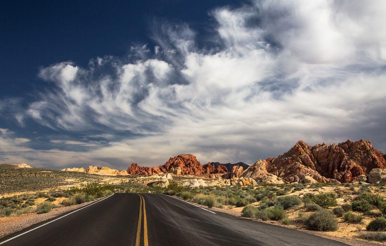 1332x850 Wallpaper road, nature, desert, North Las Vegas, the Valley