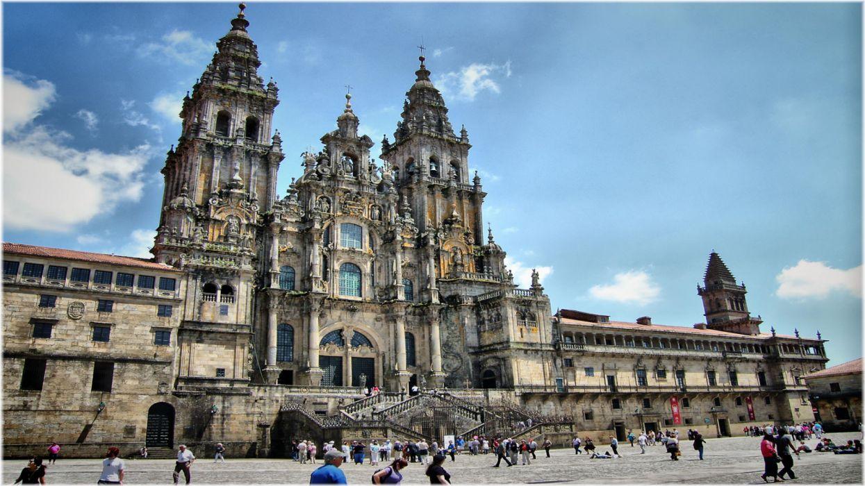 1245x700 LaCatedral de Santiago de Compostela arquitectura wallpaper