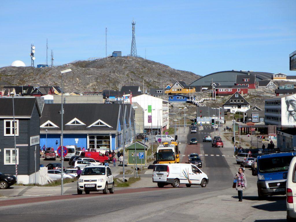 1024x768 Aqqusinersuaq is the main street in Nuuk, capital of Greenland. A