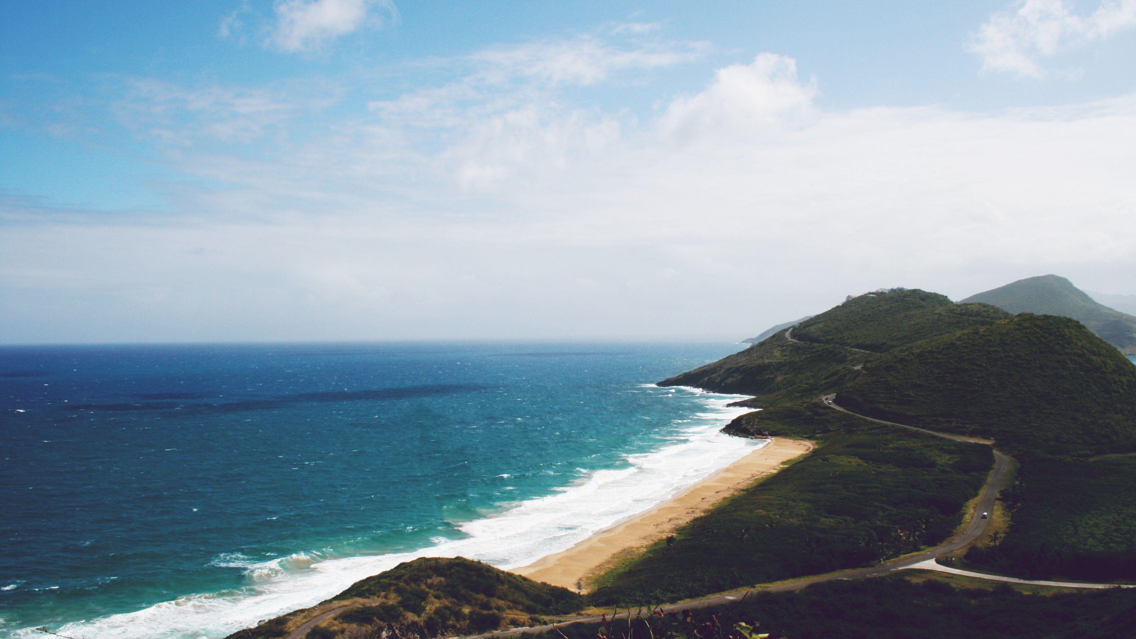 3840x2160 Wallpaper St. Kitts, 5k, 4k wallpaper, Nevis, Caribbean, shore