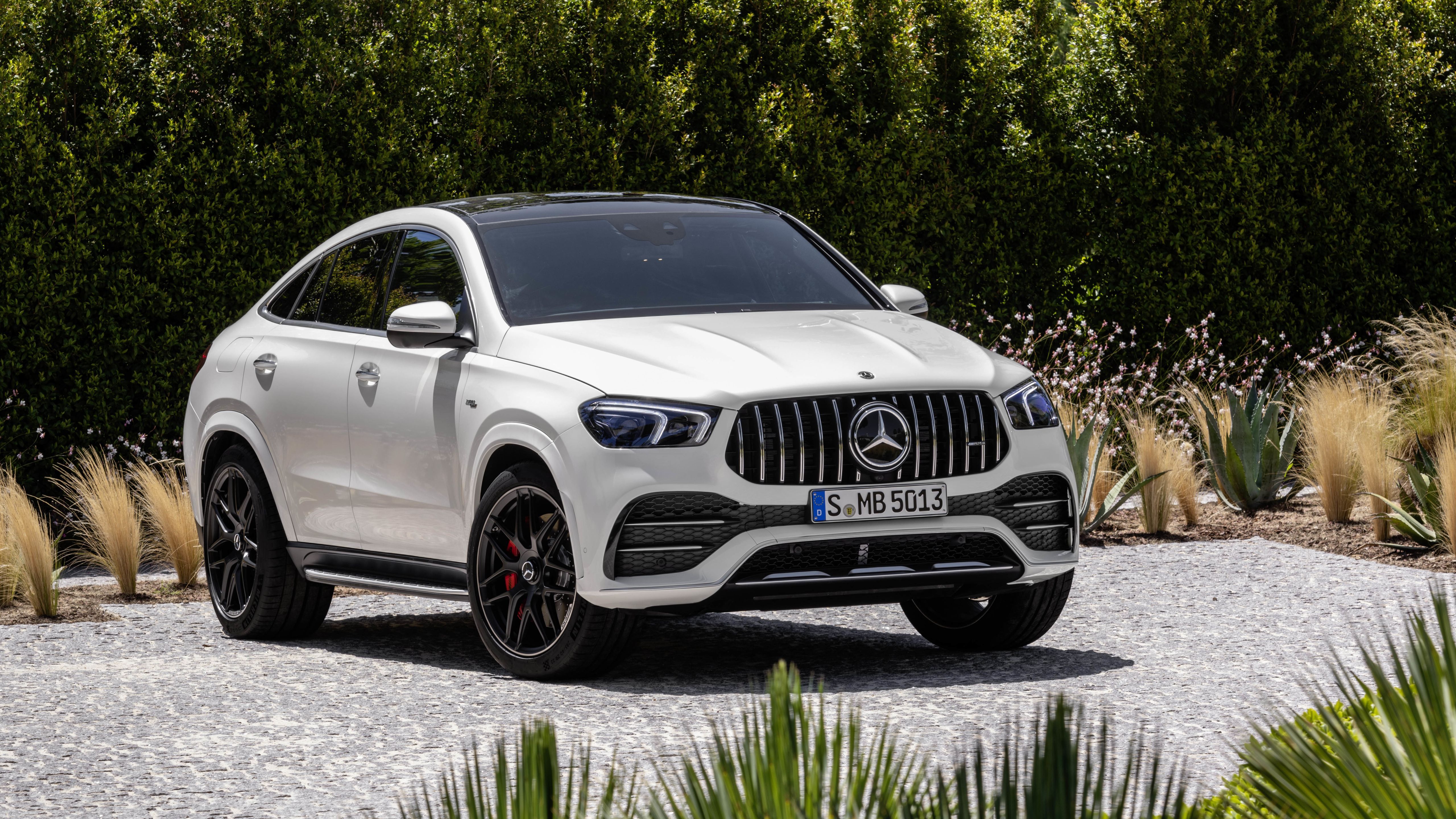 5120x2880 Download White Car Car SUV Mercedes Benz Vehicle Mercedes AMG GLE 53 4k Ultra HD Wallpaper