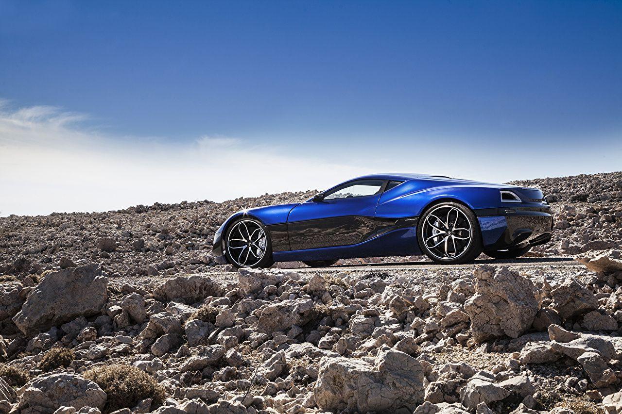 1280x853 Desktop Wallpaper Rimac Concept One Blue auto Stones