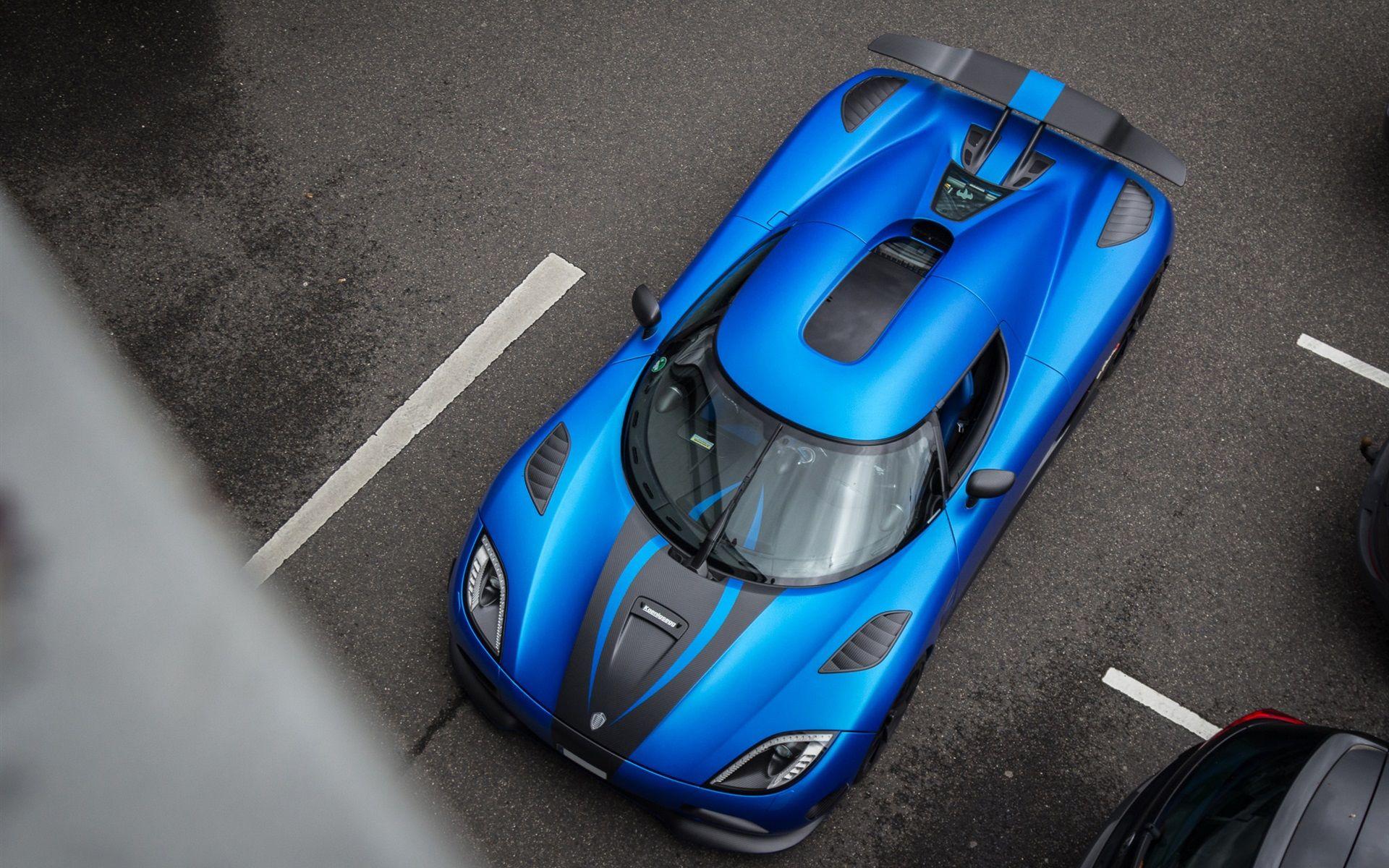 1920x1200 Koenigsegg Agera R blue supercar top view 4k Wide Screen Wallpaper