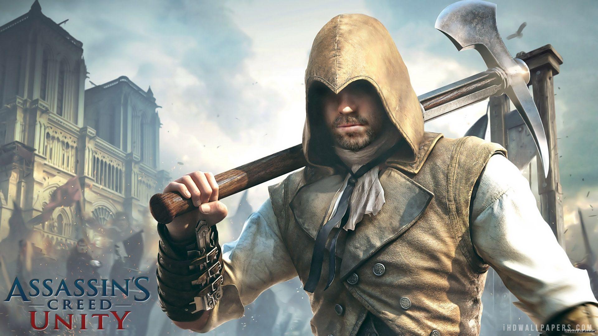 1920x1080 Assassin's Creed Unity Axe Guy Render wallpaper. games