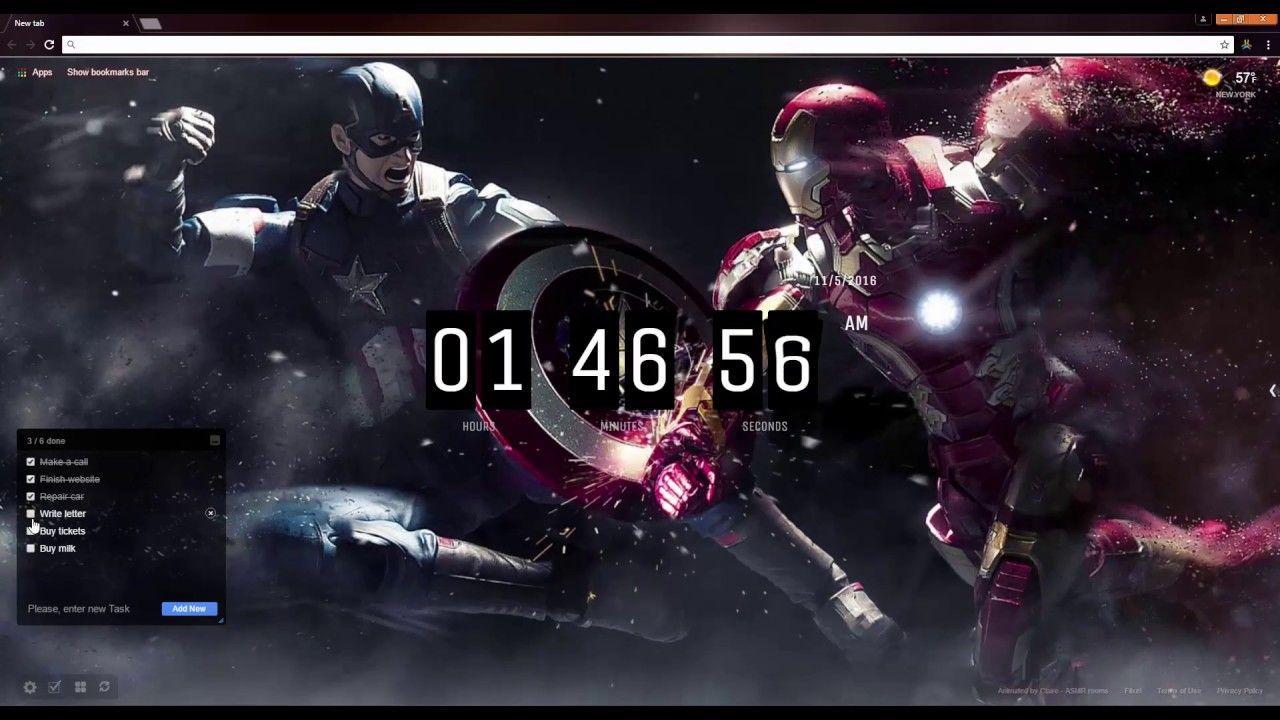 1280x720 Captain America vs Iron Man Live Wallpaper