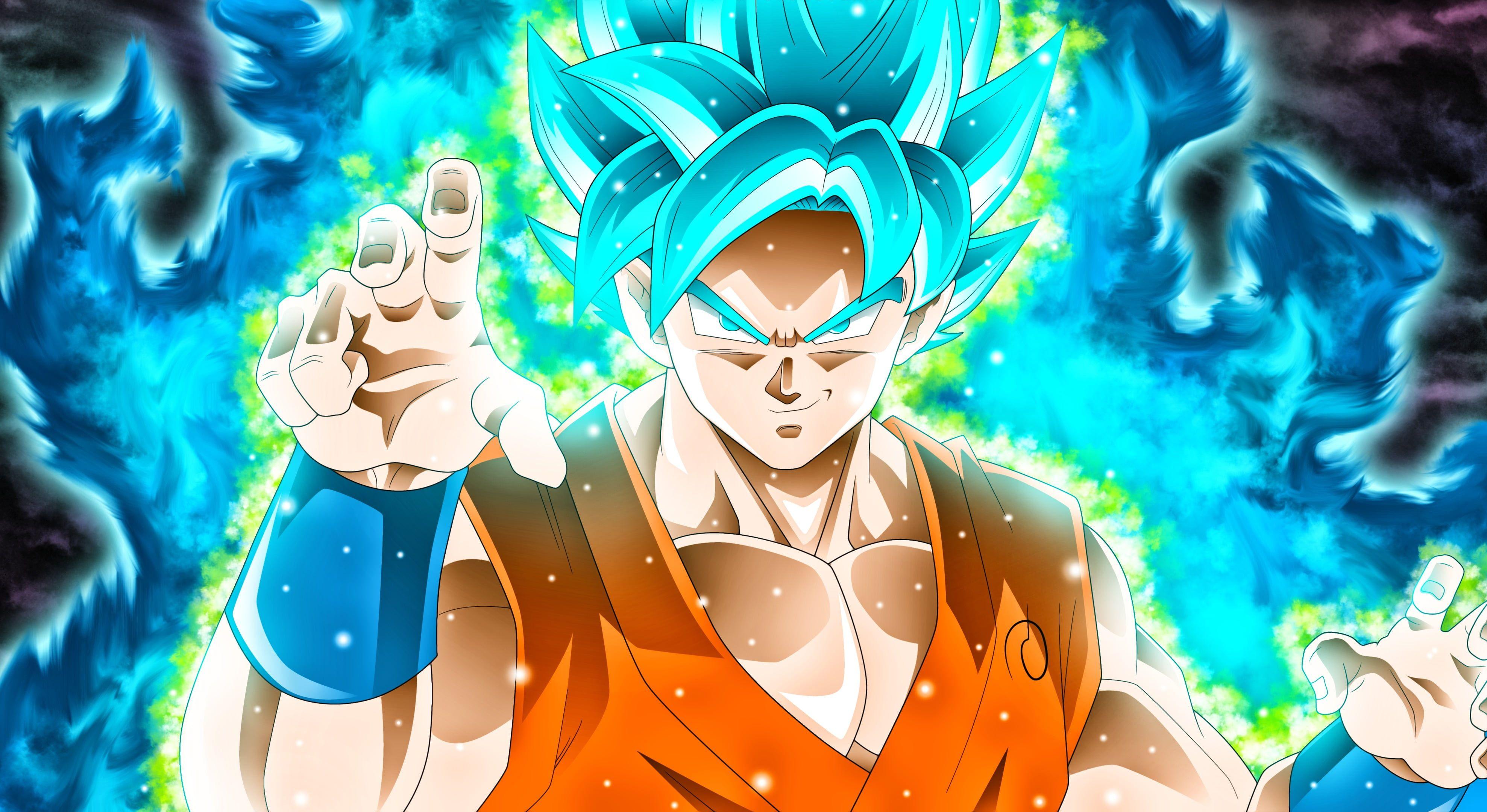 3954x2160 Dragon Ball Super, Son Goku, Super Saiyajin Blue, Super Saiyan