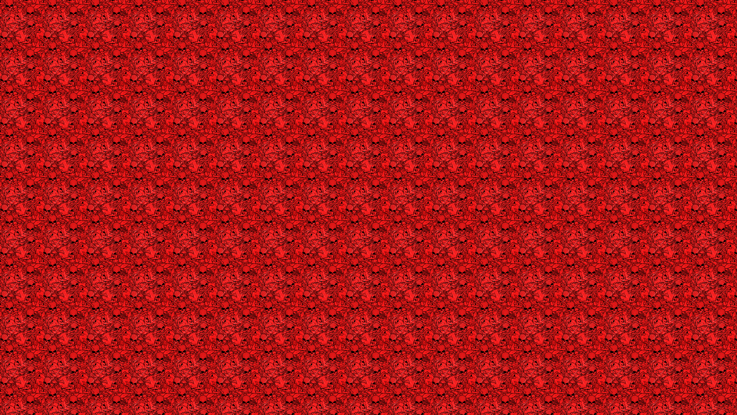 2560x1440 Red Falling Skulls Desktop Wallpaper