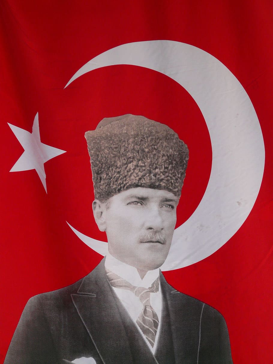 910x1213 HD wallpaper: red and white flag, Turkey, Turkish Flag, mustafa kemal, ataturk
