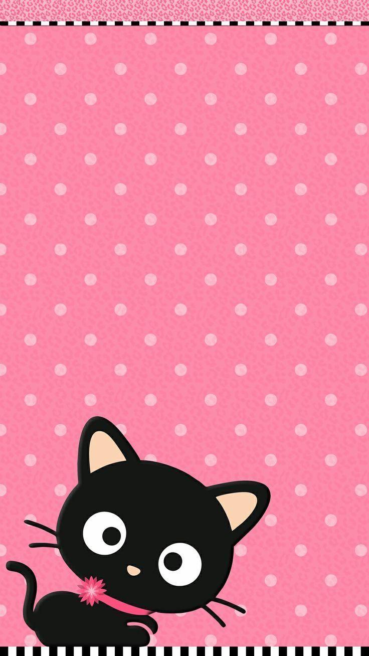 736x1308 Cute Pink Cat Wallpaper 3D iPhone Wallpaper