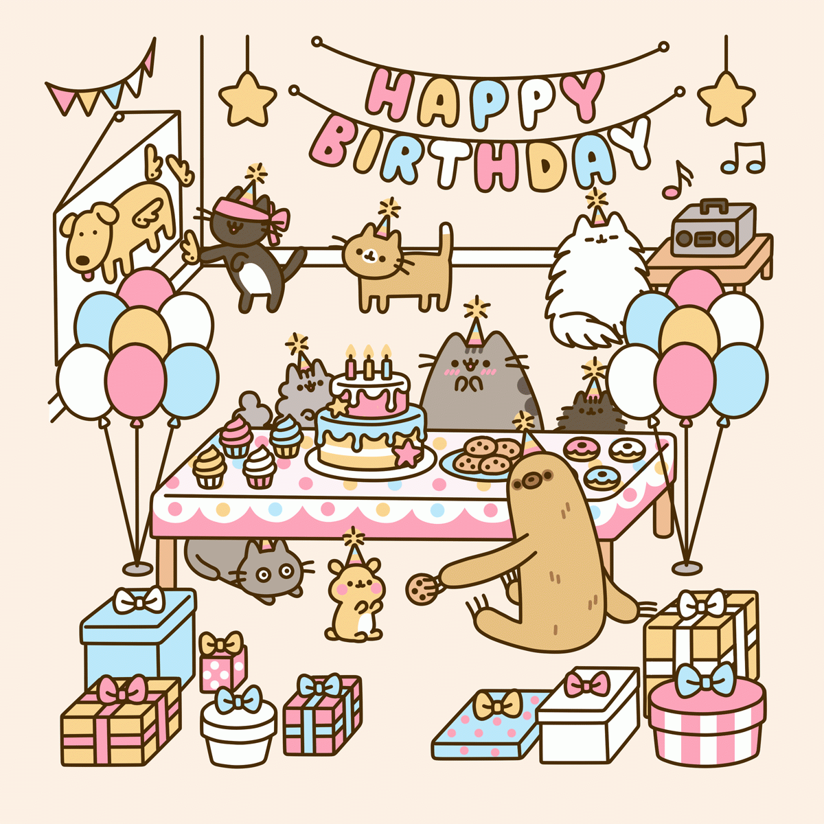 1200x1200 Draw A Birthday Pusheen Cat .itl.cat