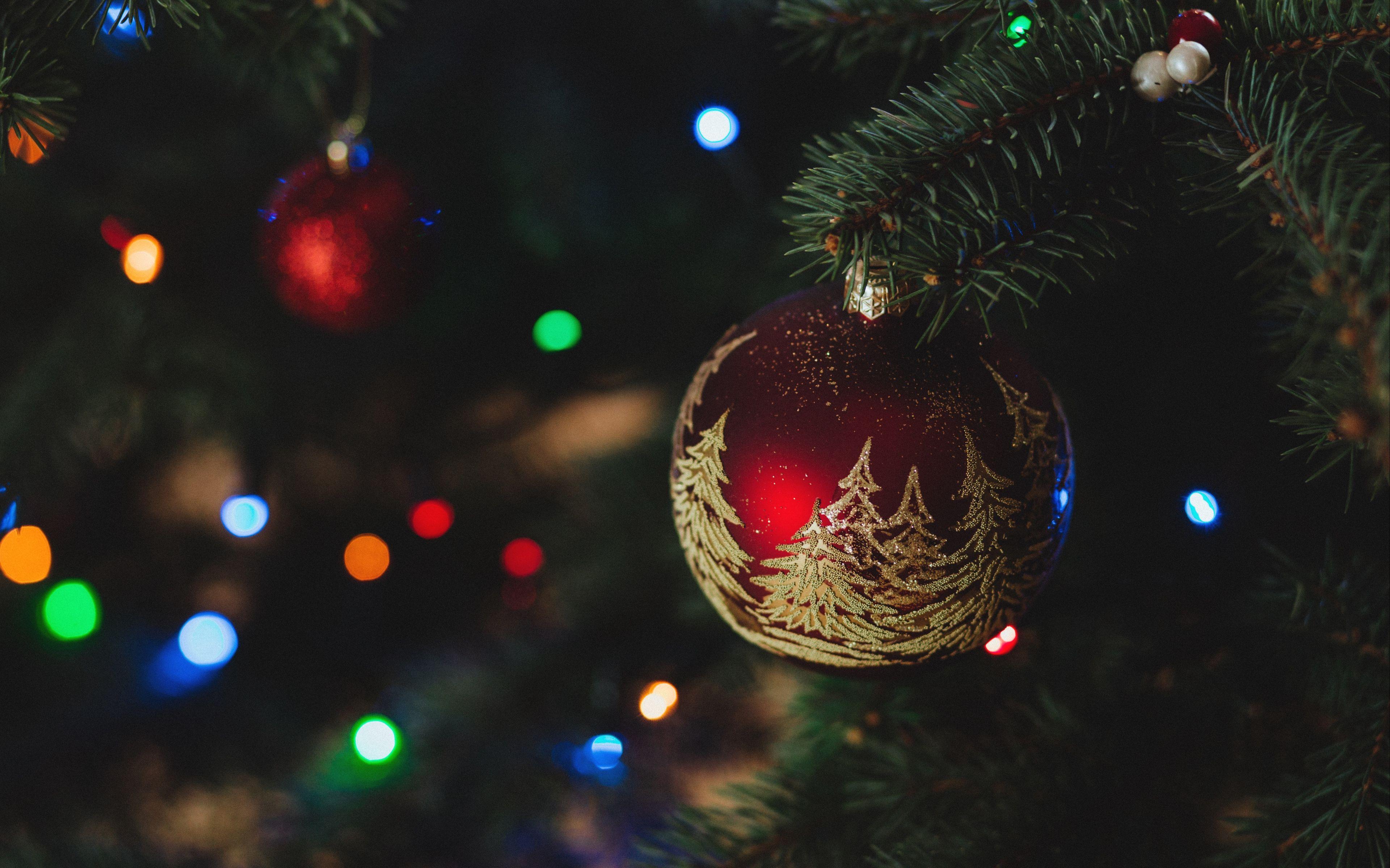 3840x2400 Download wallpaper 3840x2400 christmas decorations, new year