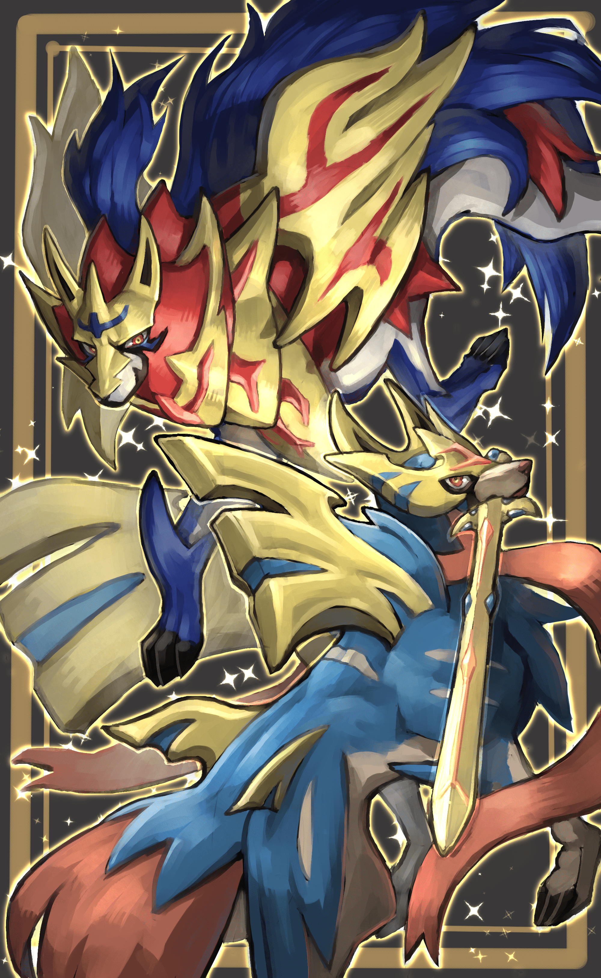 Featured image of post Pokemon Zacian And Zamazenta Wallpaper Zacian and zamazenta are the two legendaries out of the three that appear in the game but of