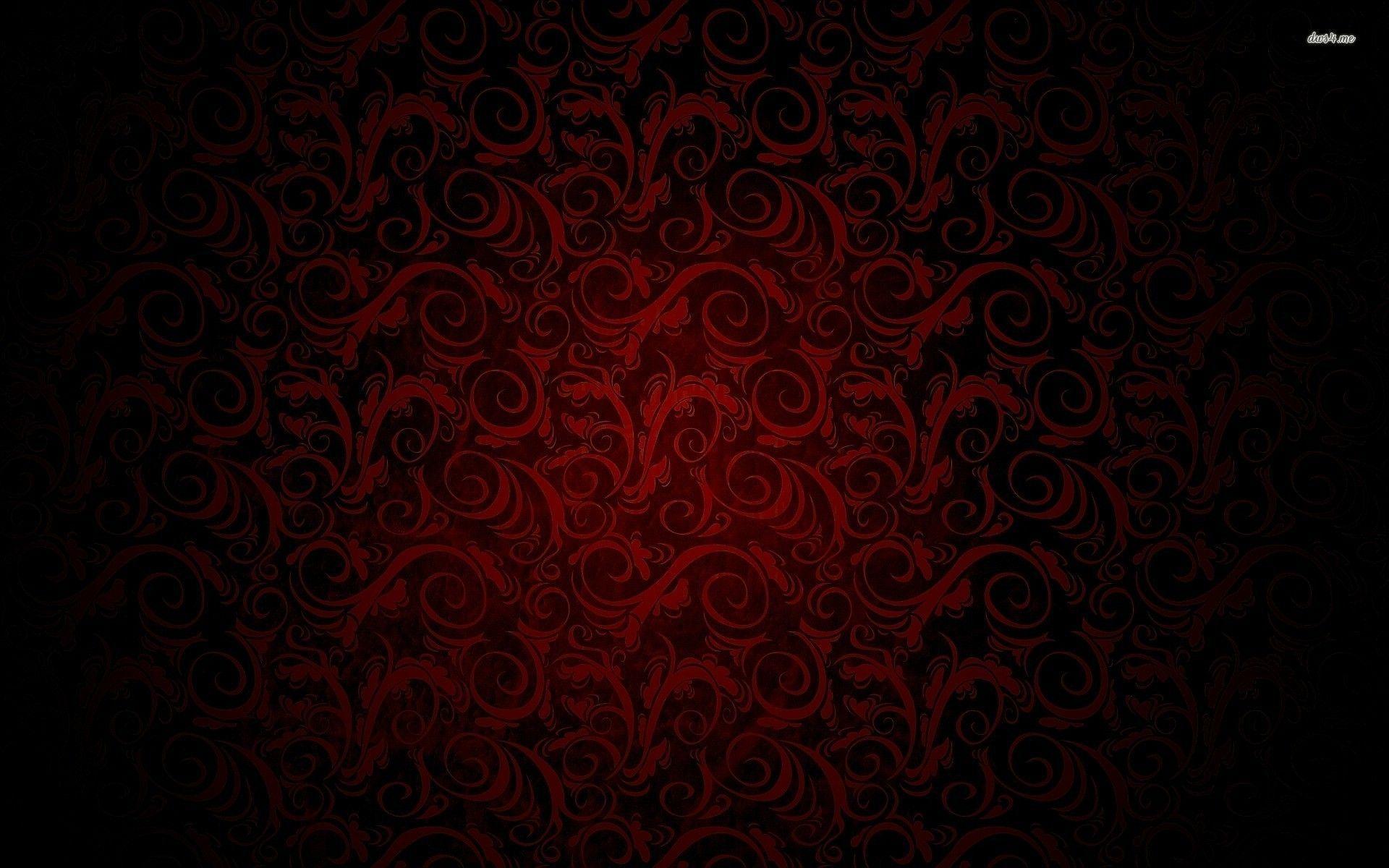 1920x1200 Hình nền hoa văn màu đen và đỏ hoàng gia xoay.  Hoa văn hoàng gia