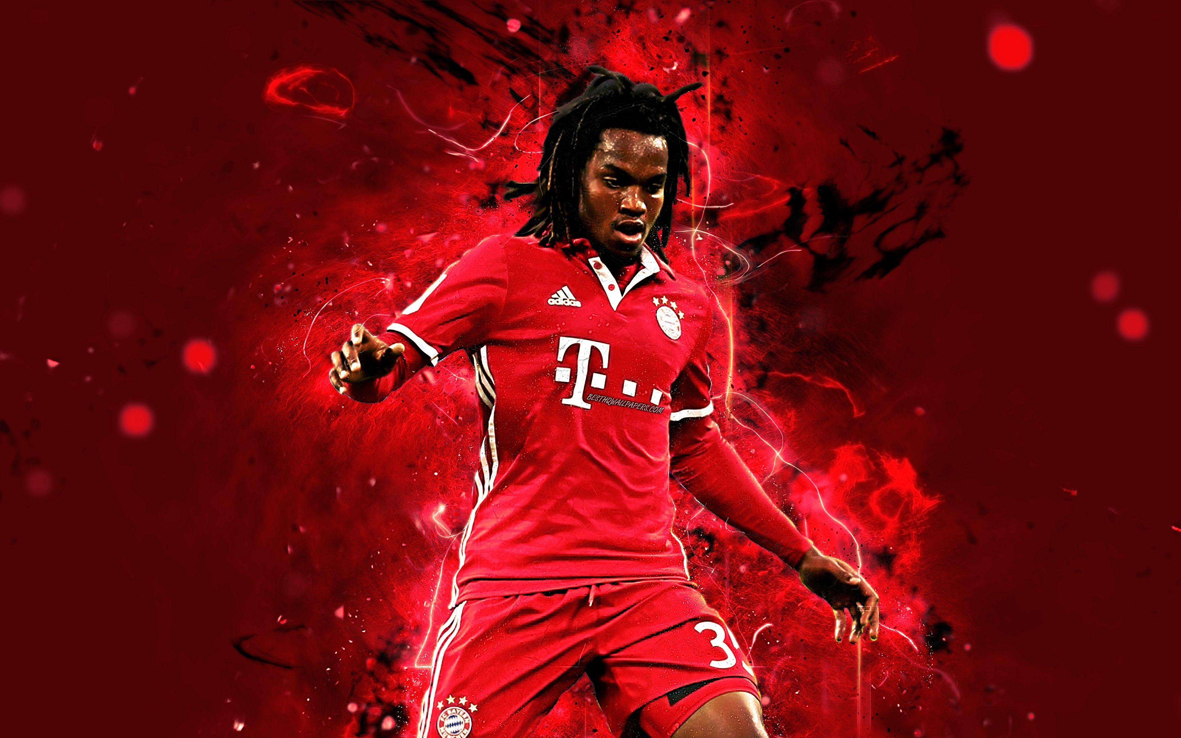 3840x2400 Download wallpaper Renato Sanches, 4k, abstract art, football