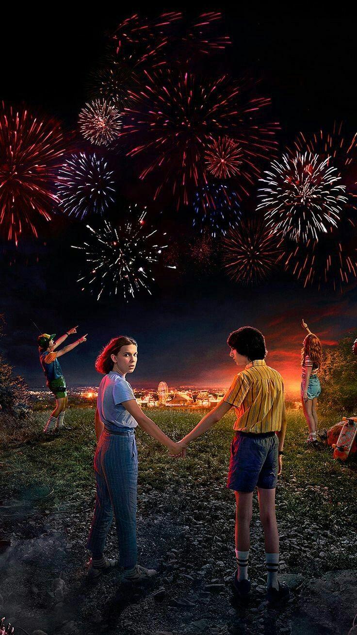 736x1308 papel de parede stranger things