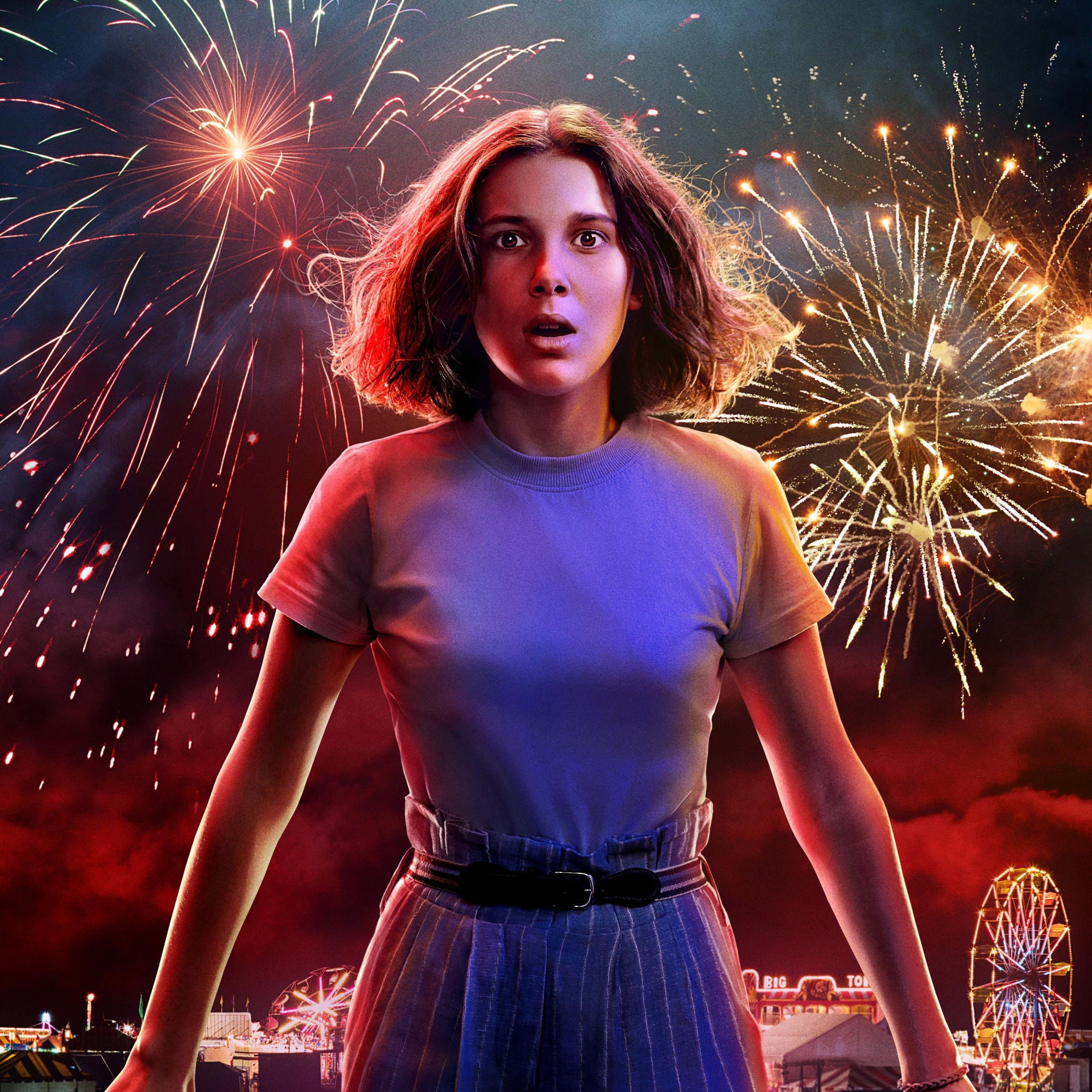 2932x2932 Millie Bobby Brown As Eleven Stranger Things 3 Poster