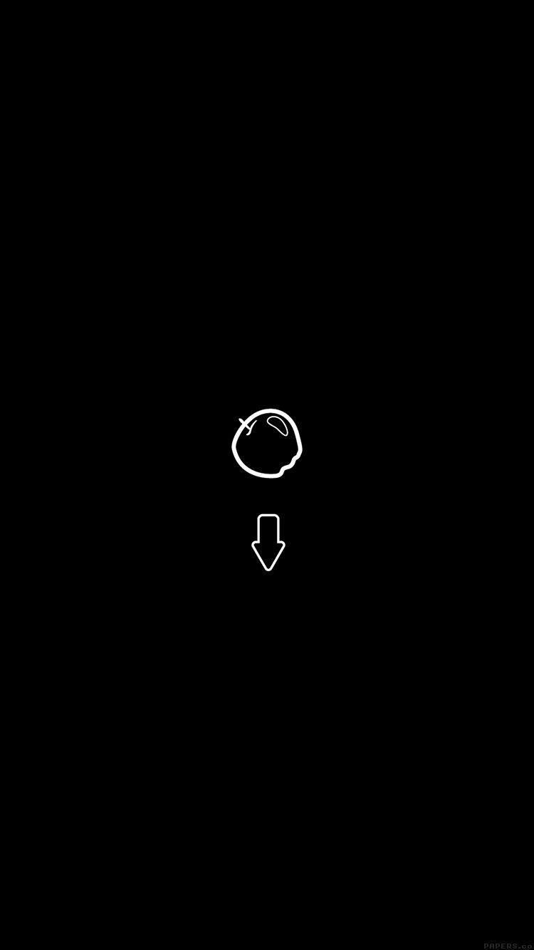 750x1334 iPhone wallpaper. apple down newton gravity simple