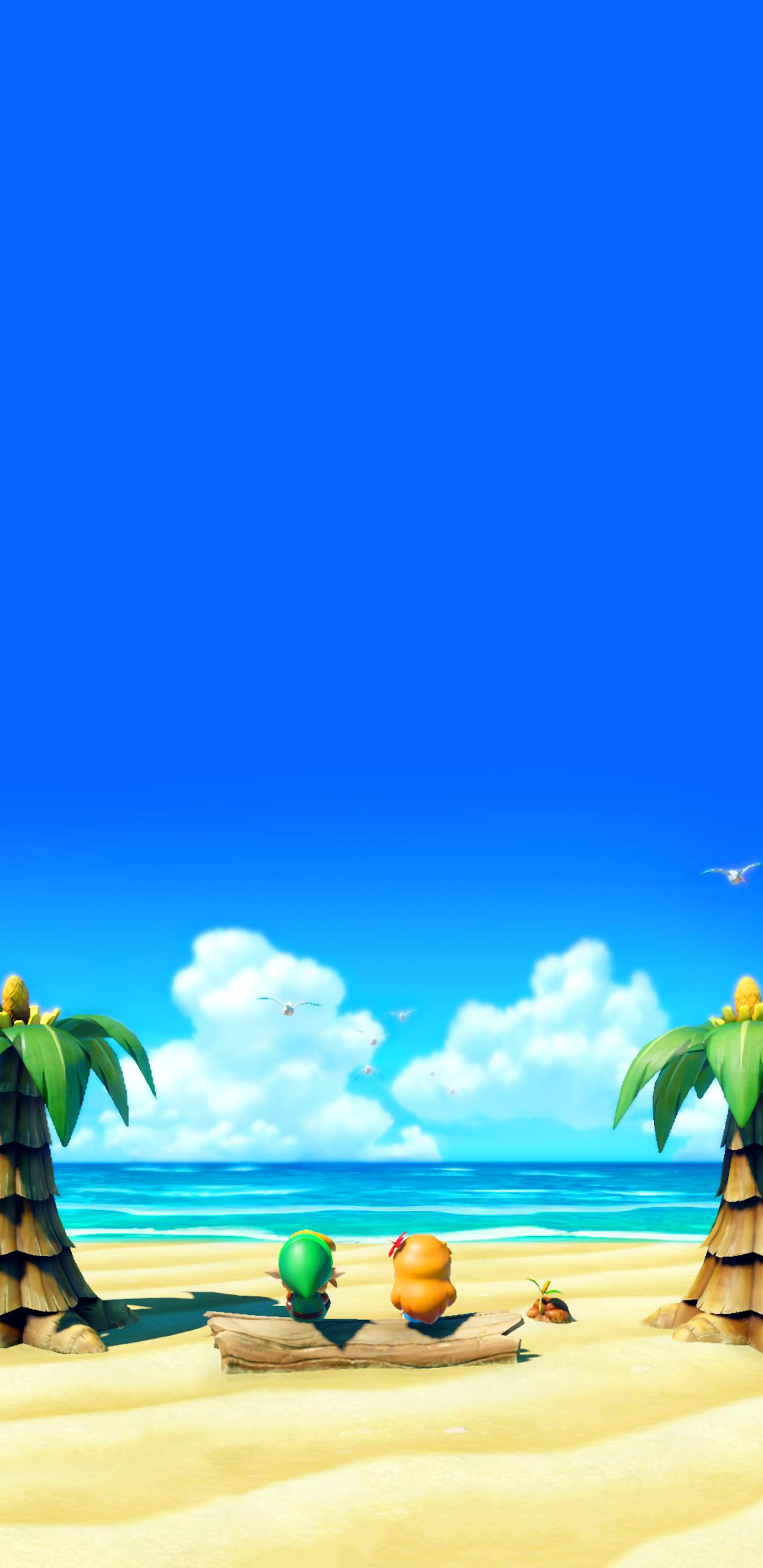 1440x2960 The Legend of Zelda: Link's Awakening Beach Wallpaper
