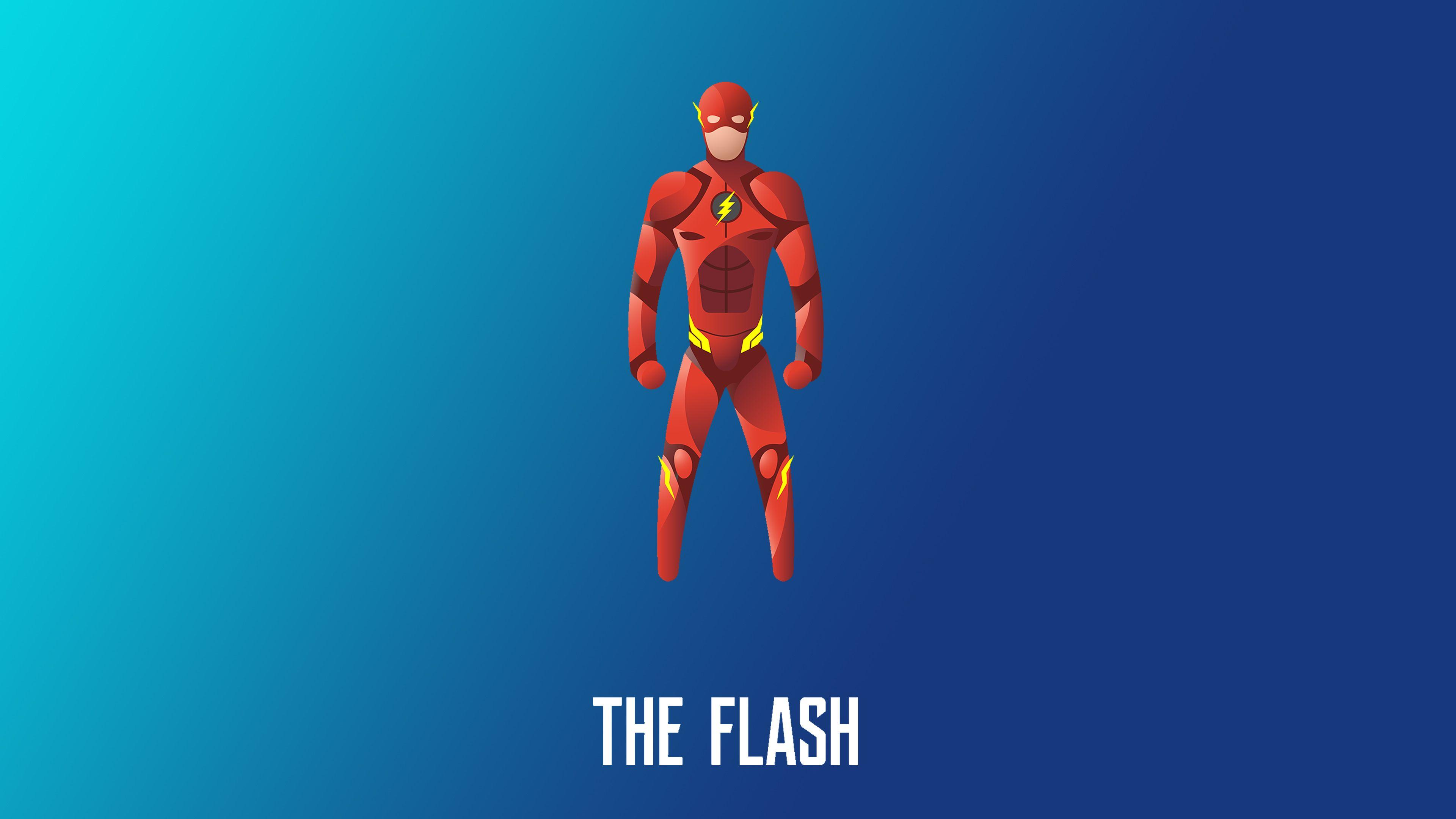 3840x2160 #flash, #superheroes, #illustration, #hd, k, #minimalism