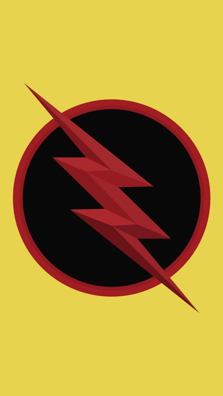 720x1280 Reverse flash, logo, dc comics, minimal, 720x1280 wallpaper