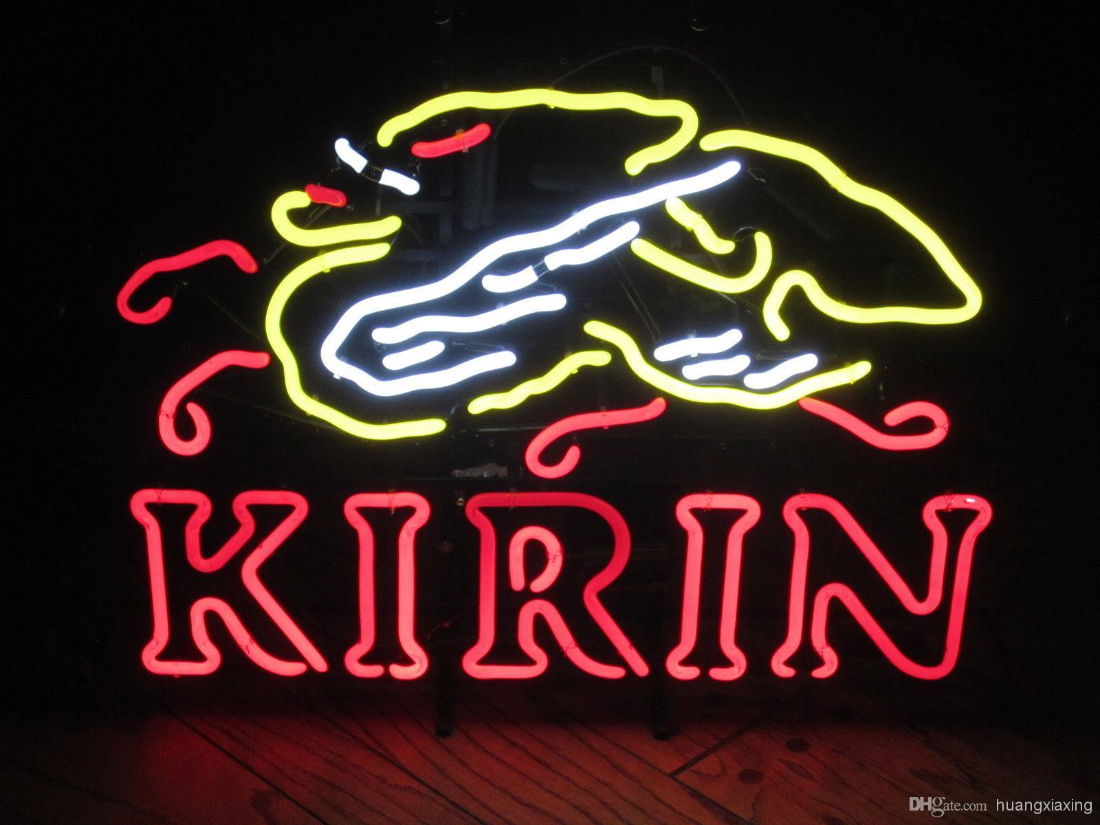 1600x1200 Kirin Dragon Neon Sign Beer Bar Light Game Room Pool Japanese Fish