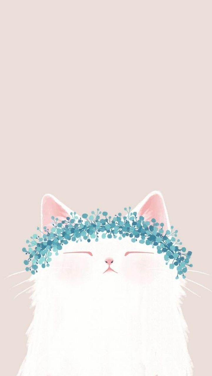 721x1280 Flower Crown Cat shared