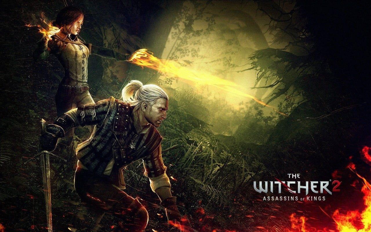 1280x800 The Witcher Assassin Kings wallpaper, Triss Merigold, Geralt