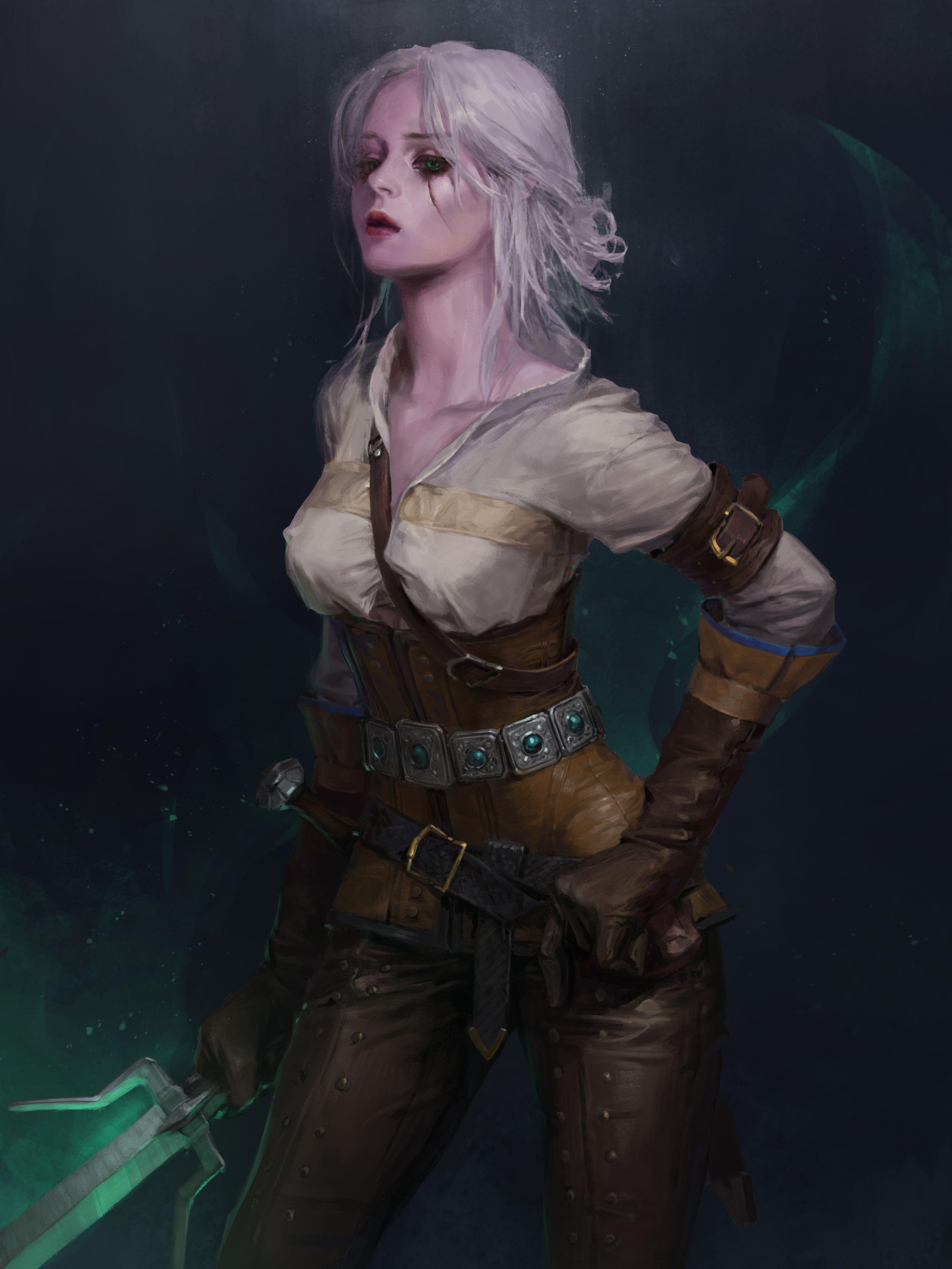 3000x4000 Desktop Wallpaper The Witcher 3: Wild Hunt Blonde girl 3000x4000