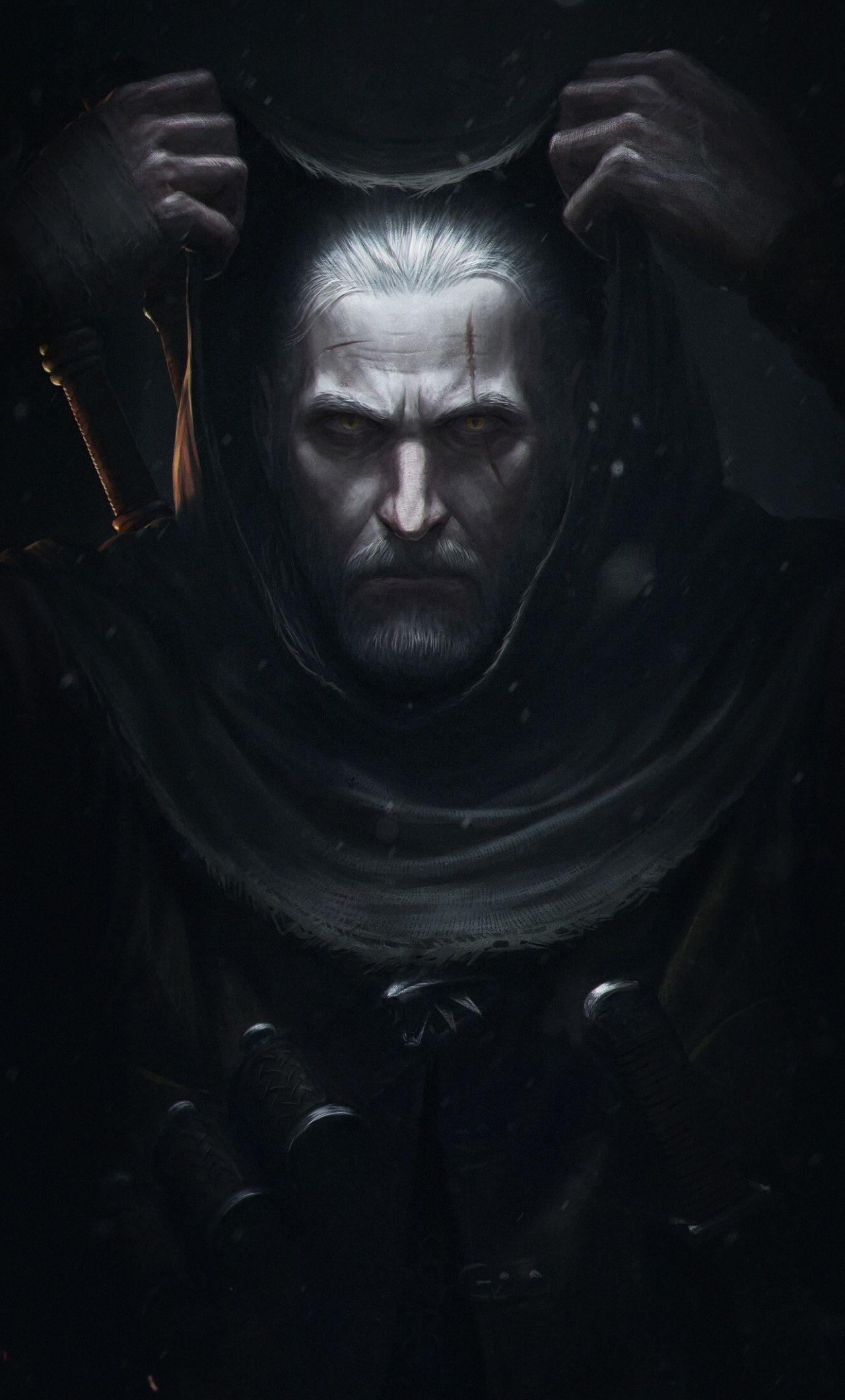 1280x2120 Download The Witcher 3: Wild Hunt, video game, dark, poster