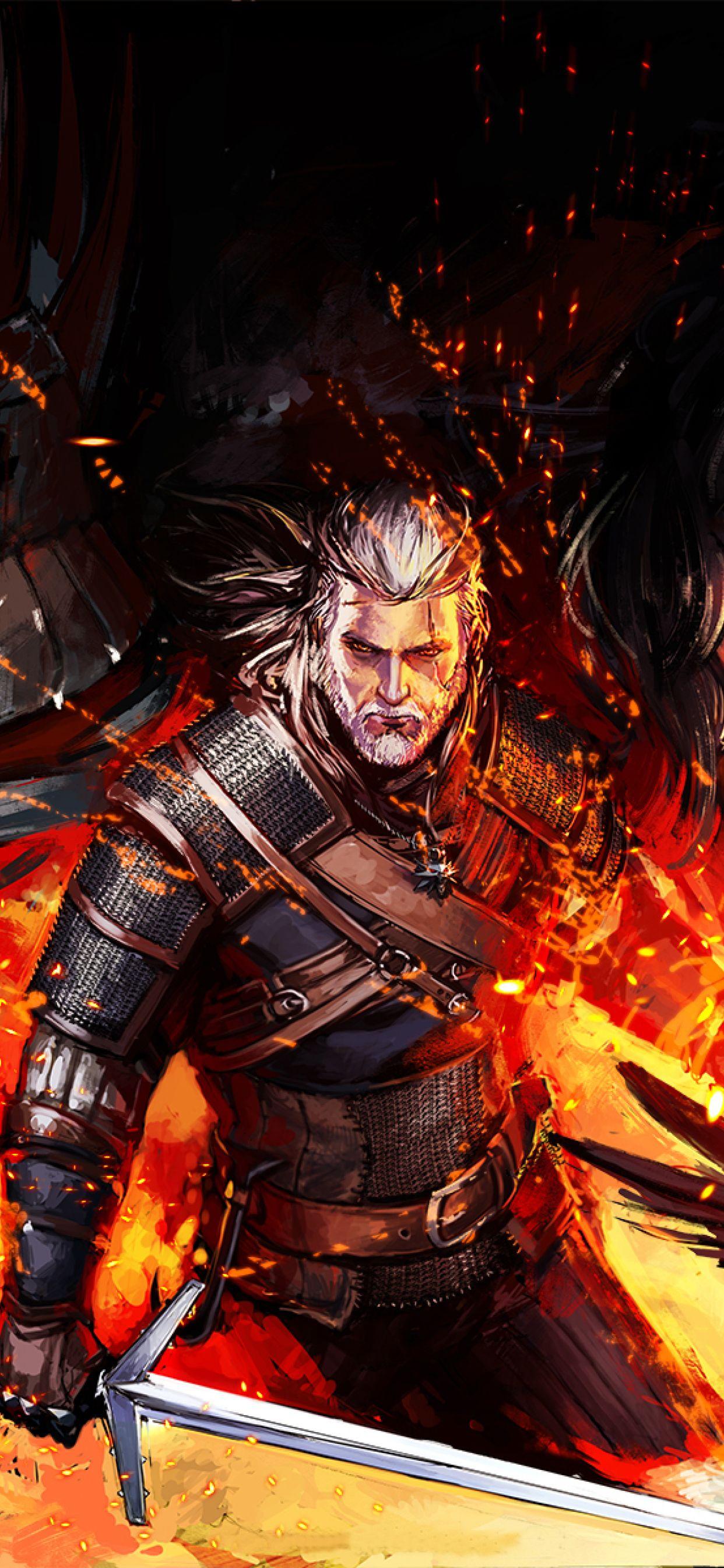 1242x2688 the witcher wild hunt, yennefer of vengerberg iPhone
