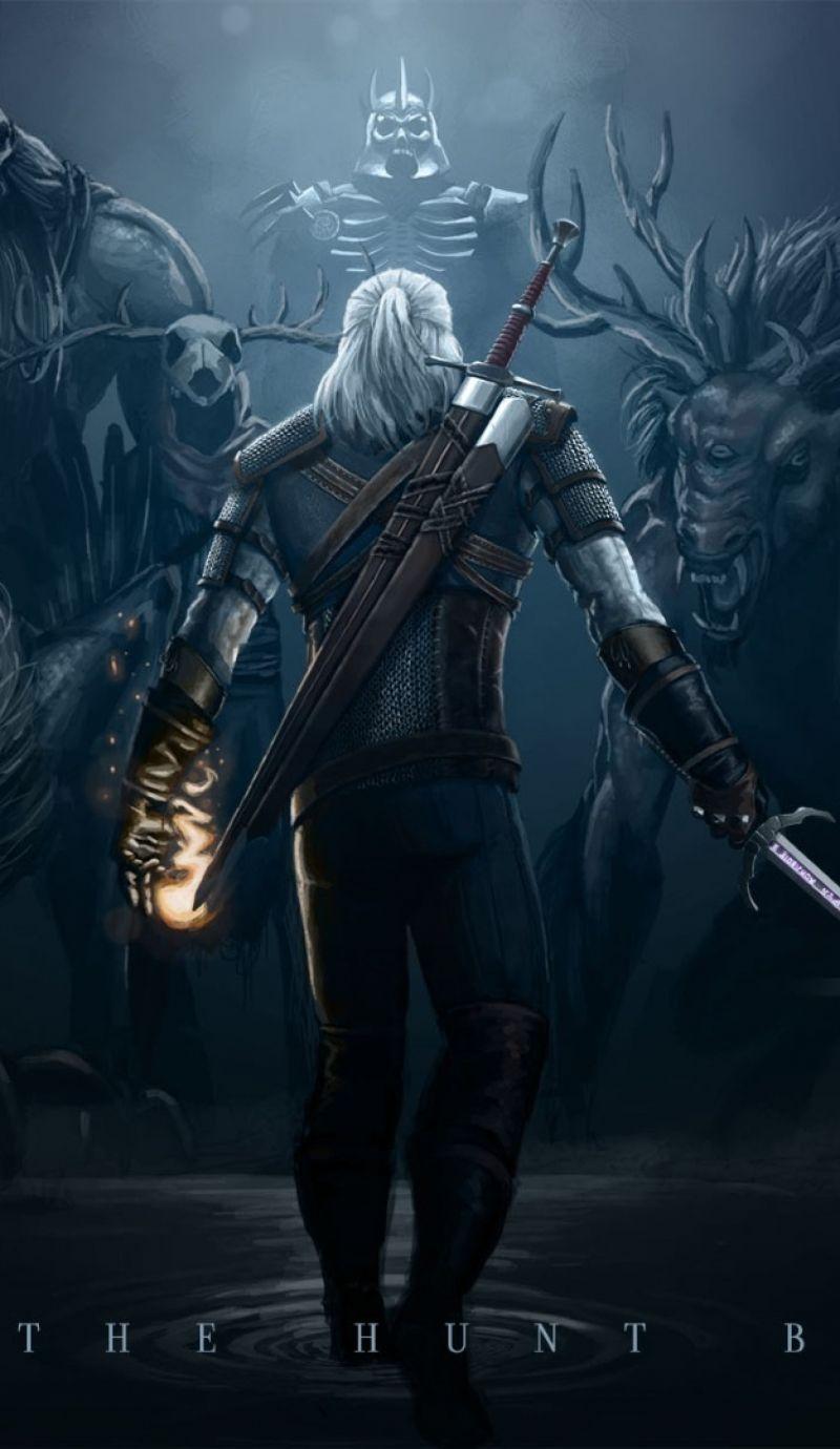 800x1380 Download The Witcher Wild Hunt, Monsters Apple iPhone 6S