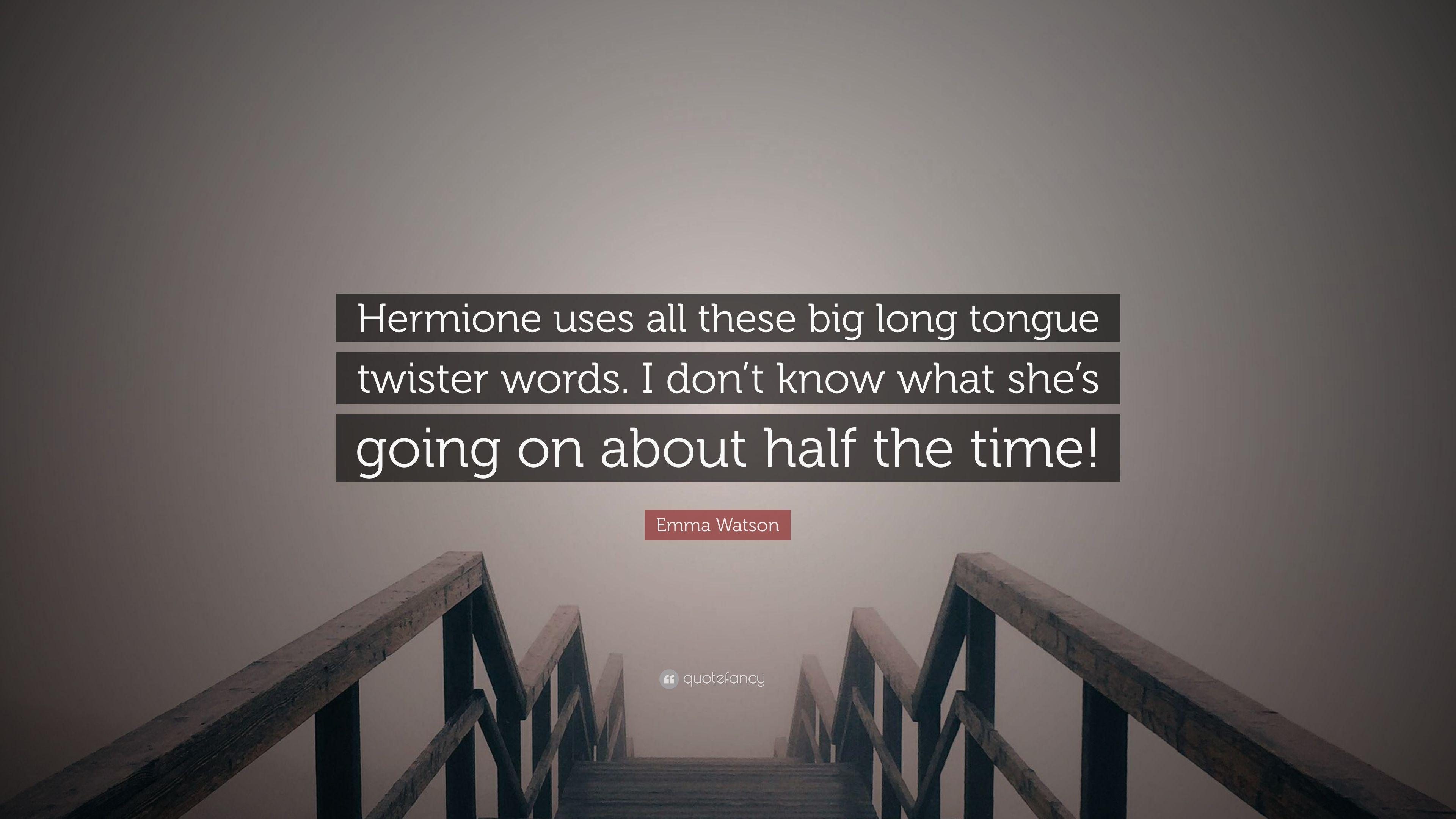 3840x2160 Emma Watson Quote: “Hermione uses all these big long tongue