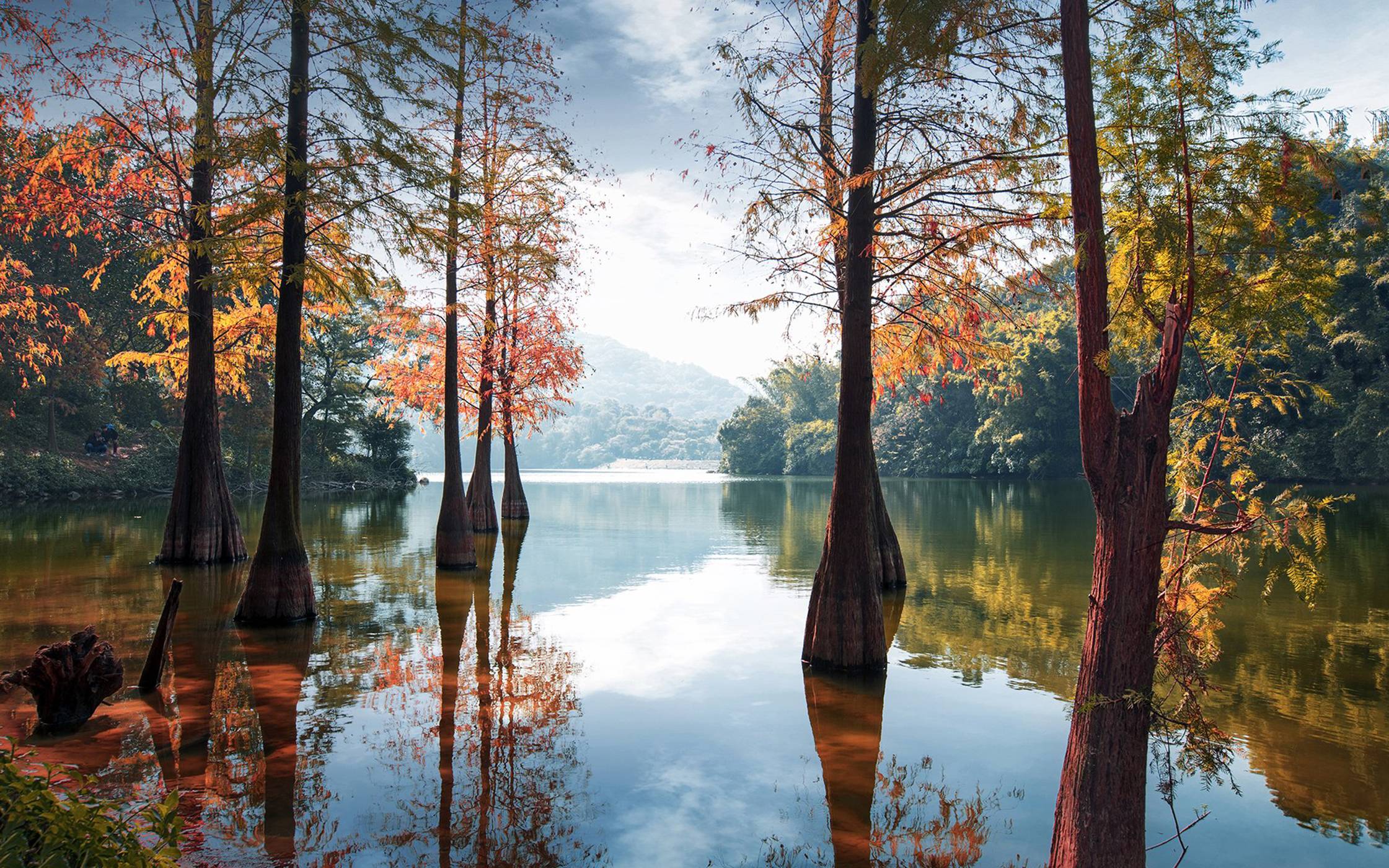 2241x1400 Autumn lake view 55863
