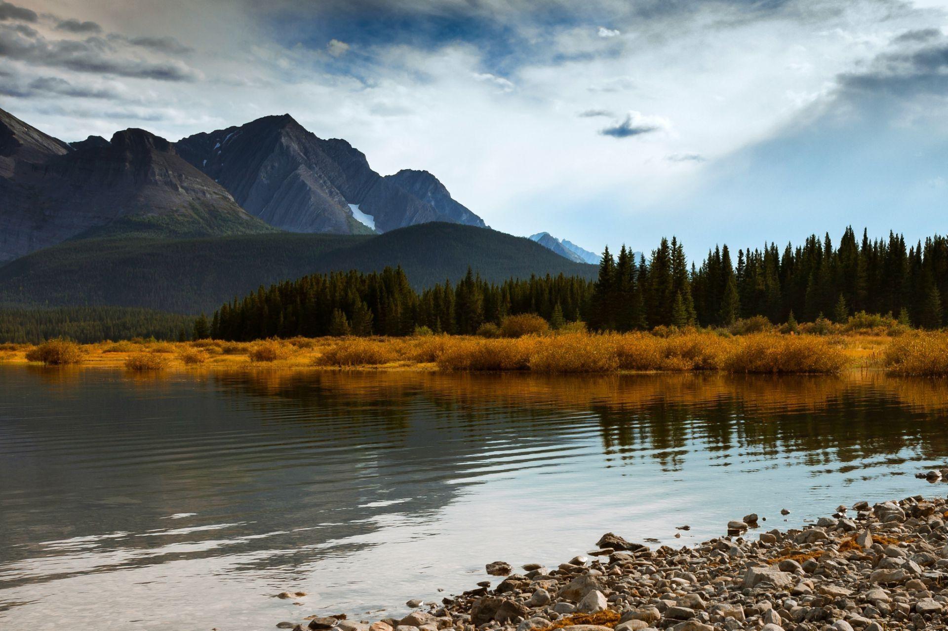 1920x1279 Sky canada mountains forest trees autumn lake blue a