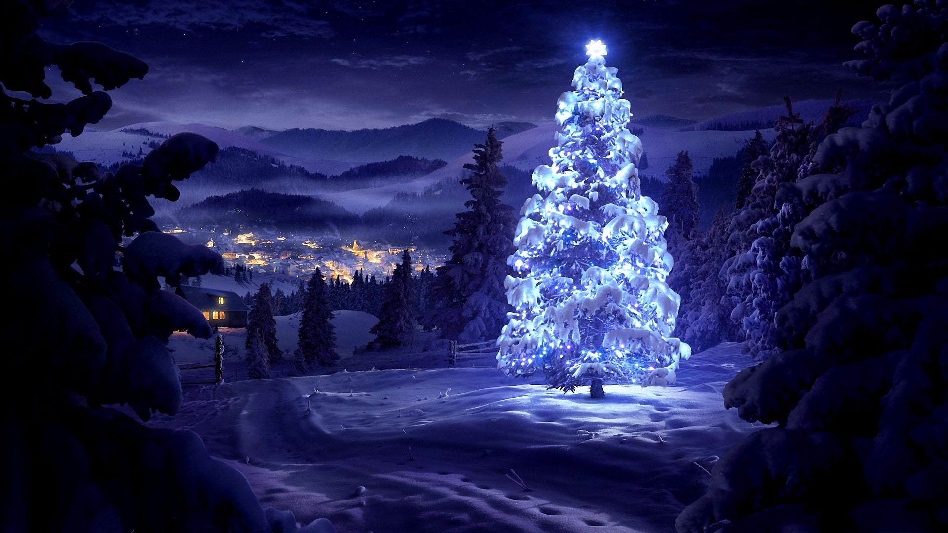 1920x1080 White Christmas Tree Wallpaper Desktop Wallpaper. High