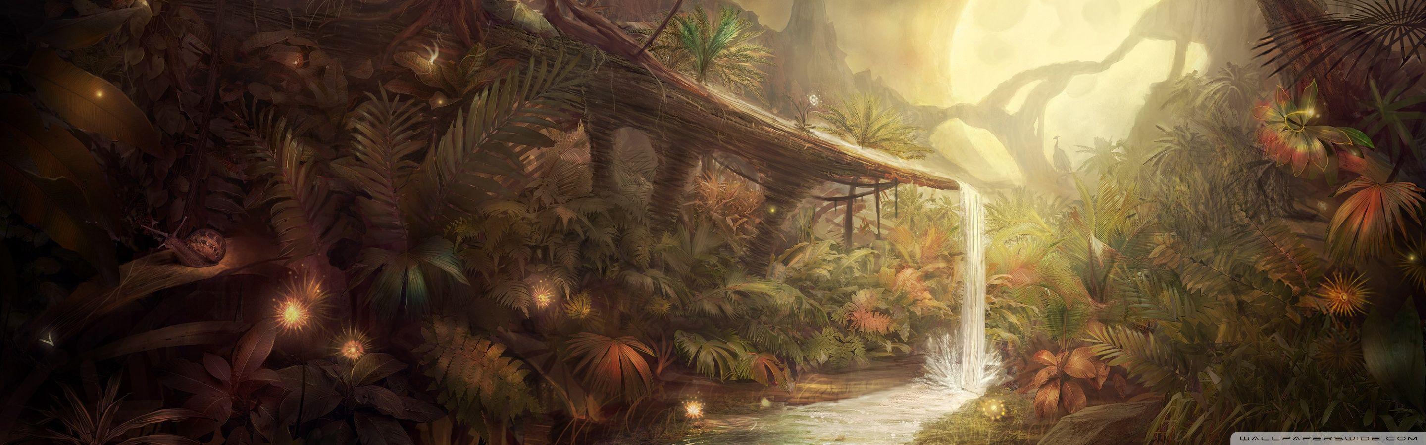 2880x900 Fantastic Jungle wallpaperx900