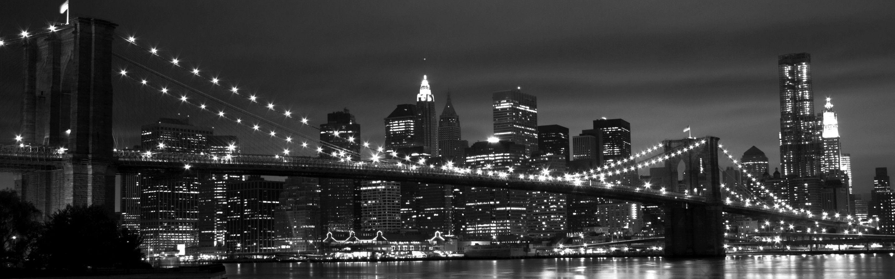 2880x900 New York Black White 2880x900 picture, New York Black White