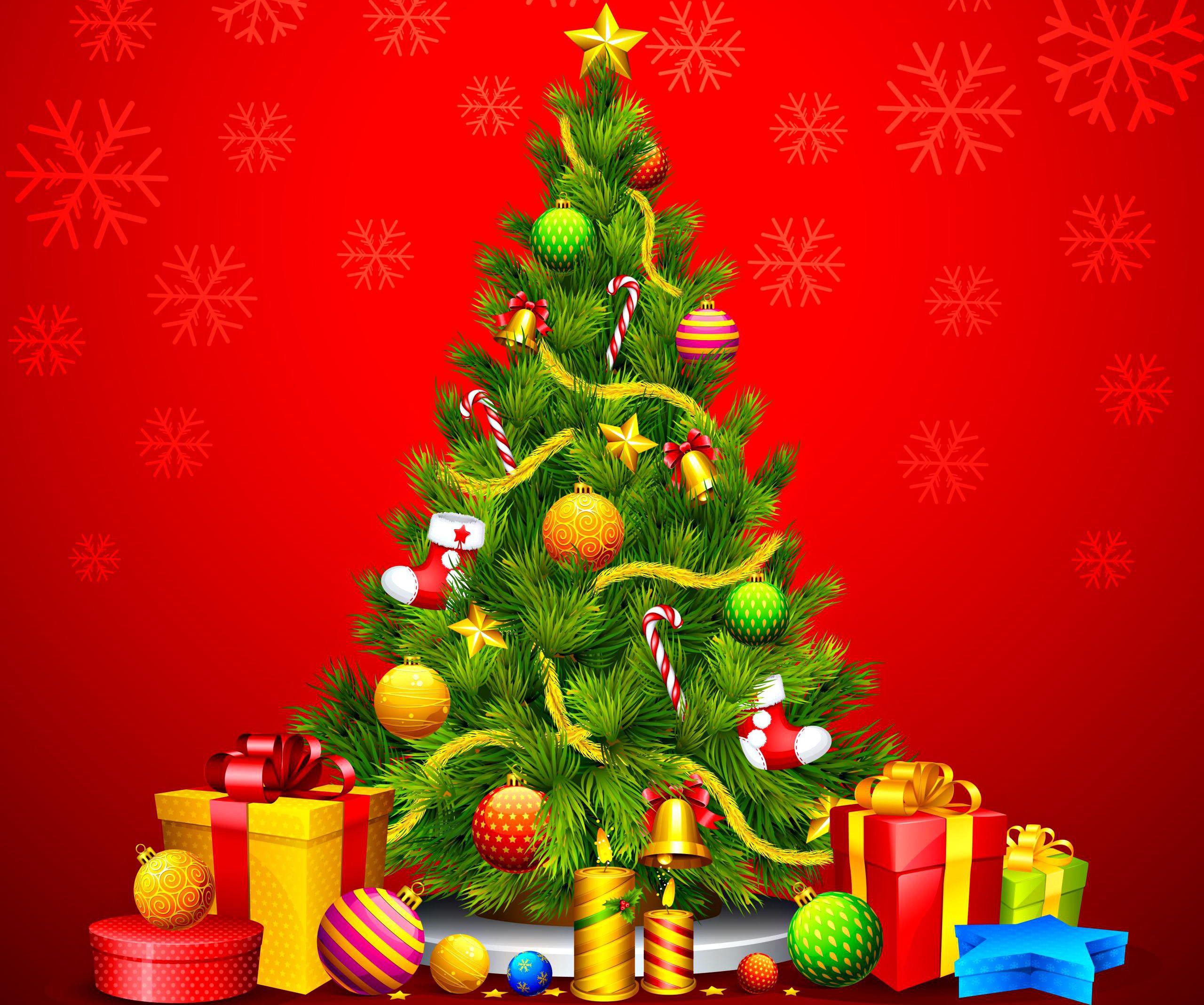2560x2136 Christmas Tree Desktop Background
