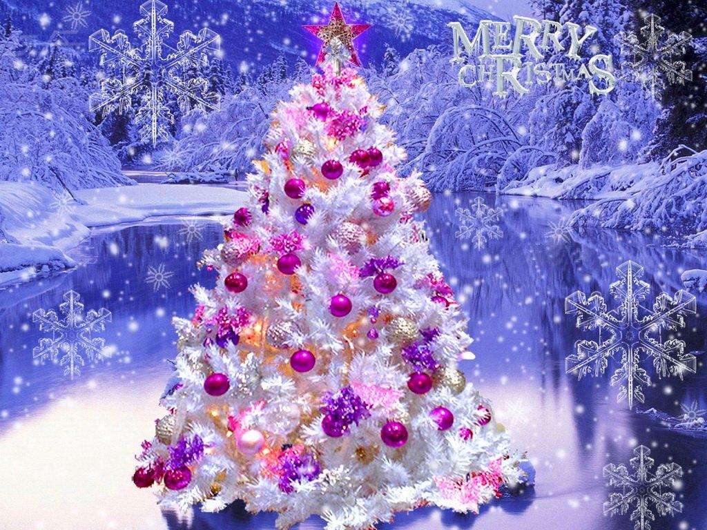 1024x768 Christmas Tree Desktop Background
