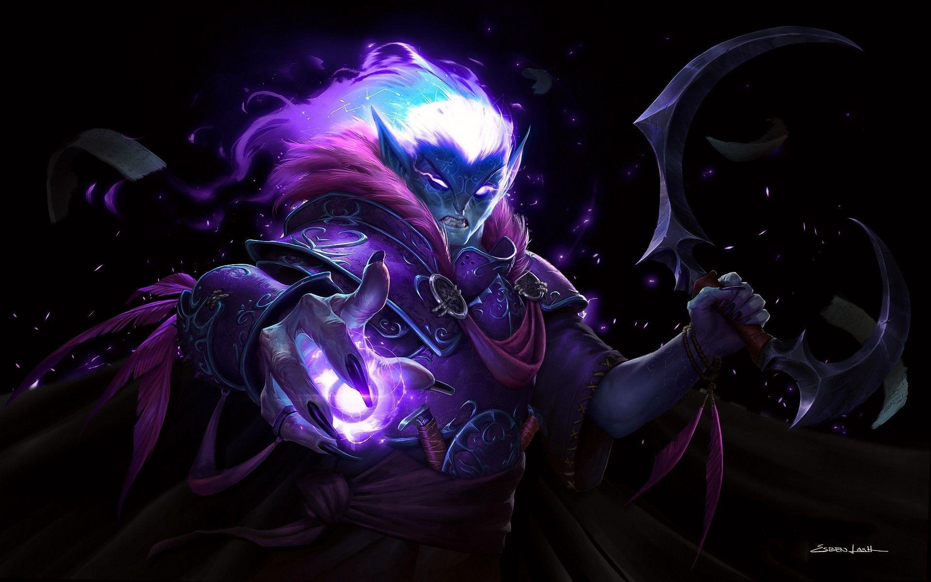 1920x1200 Wallpaper Dark elf, World of Warcraft, WOW, art picture 1920x1200